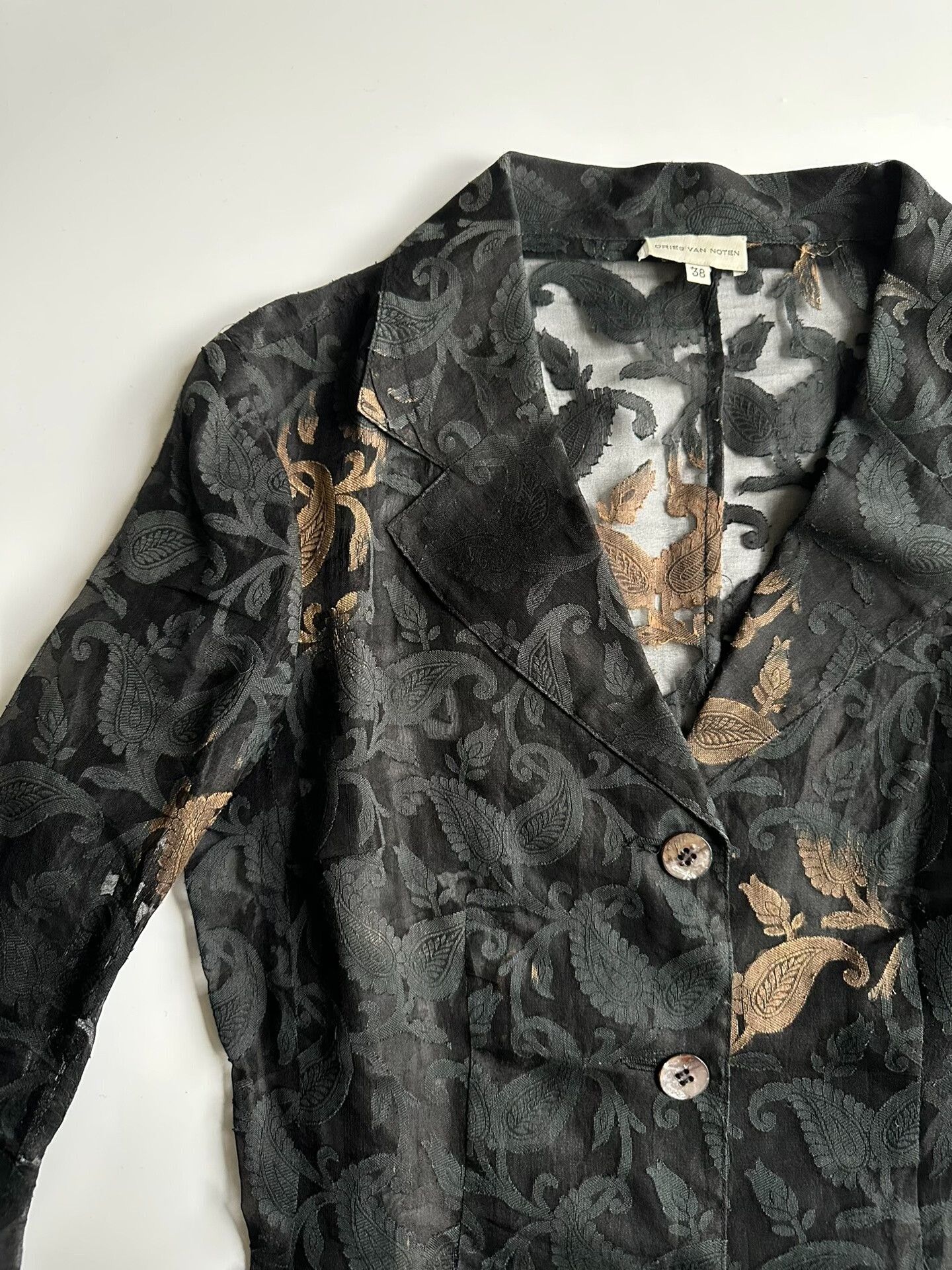 Dries Van Noten Dries Van Noten 90s Embroidered Blazer Size S / US 4 / IT 40 - 6 Thumbnail