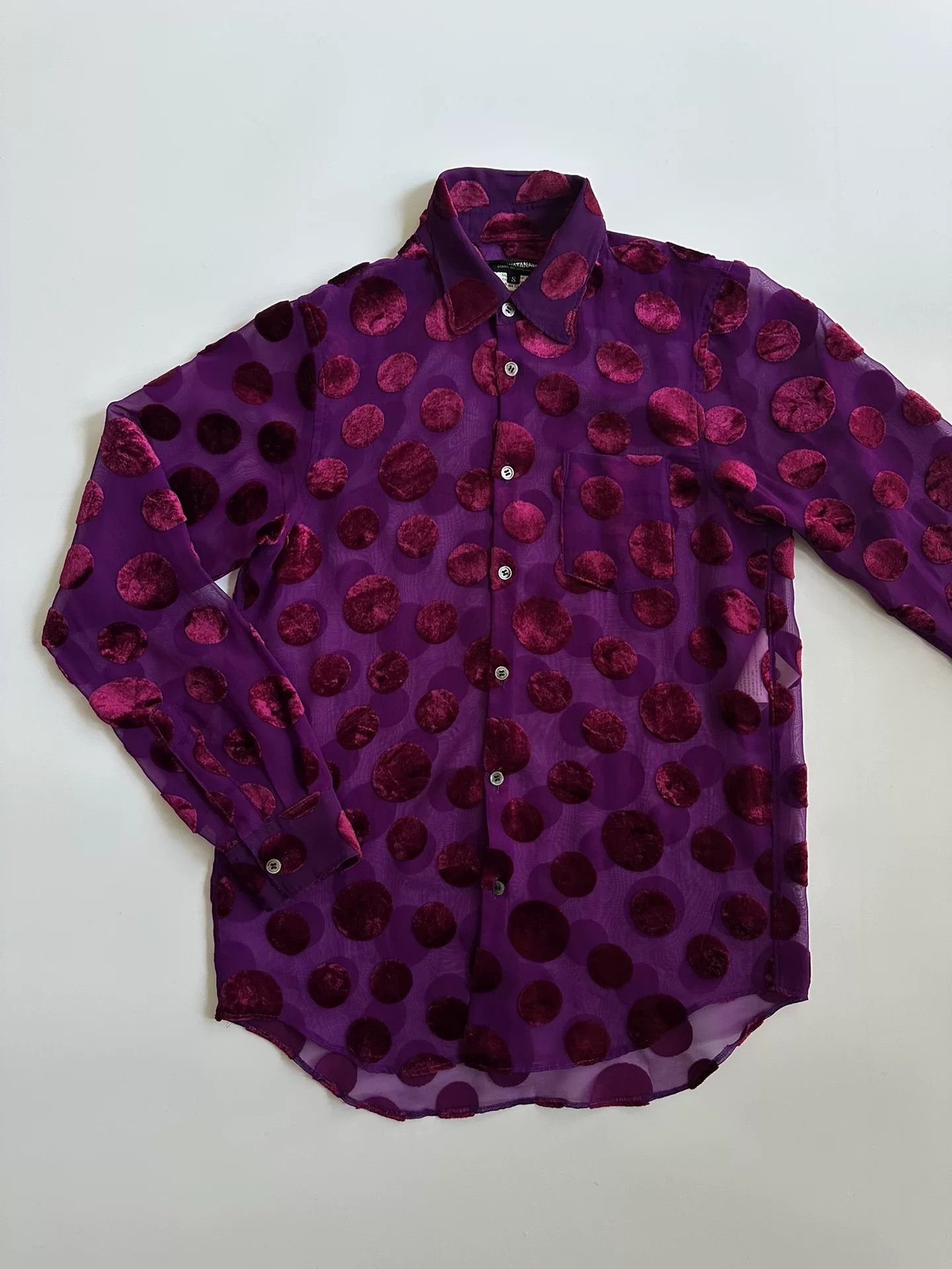 Junya Watanabe Junya Watanabe Velvet Polka Dot Shirt Size S / US 4 / IT 40 - 5 Thumbnail
