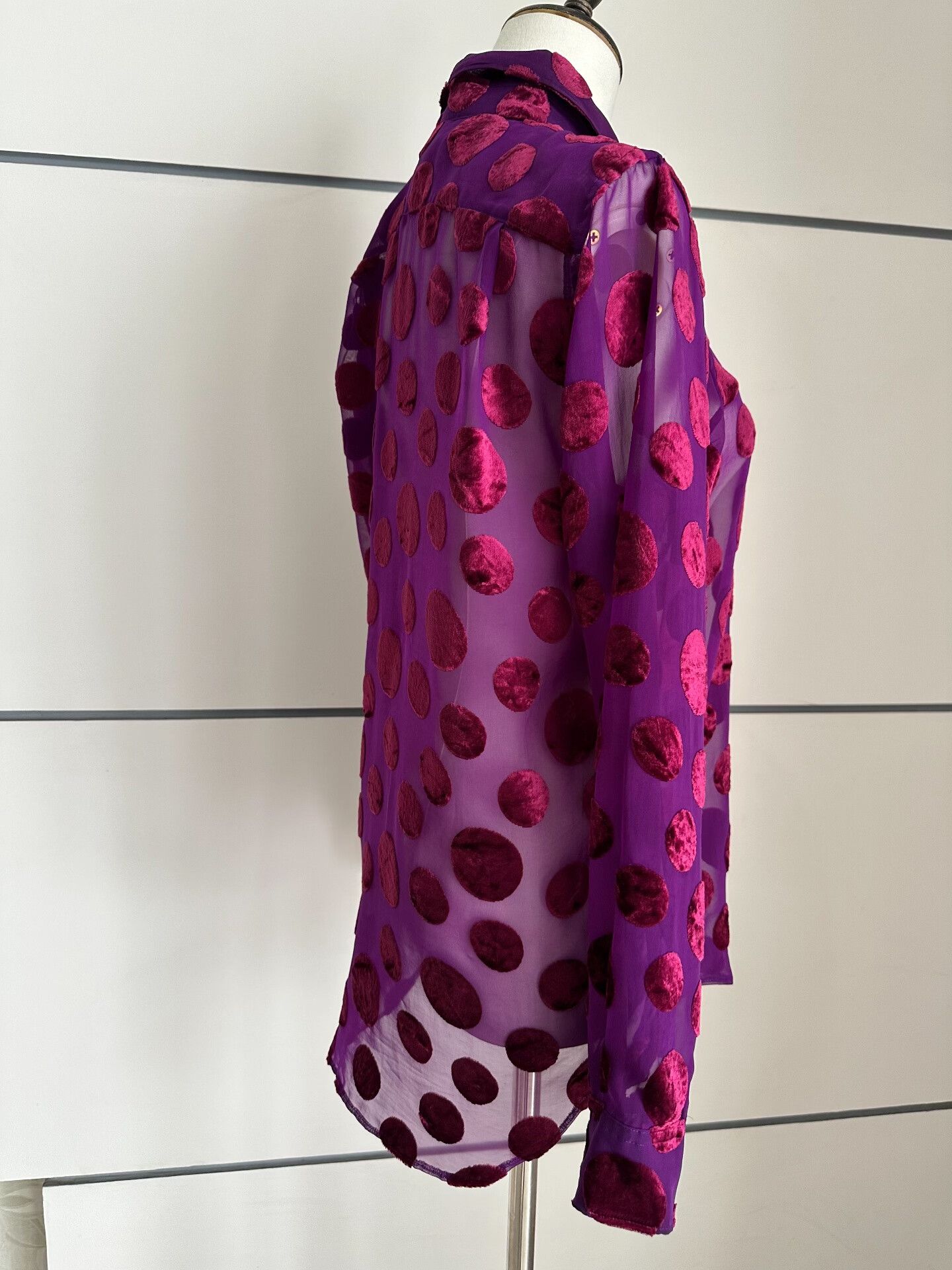 Junya Watanabe Junya Watanabe Velvet Polka Dot Shirt Size S / US 4 / IT 40 - 3 Thumbnail