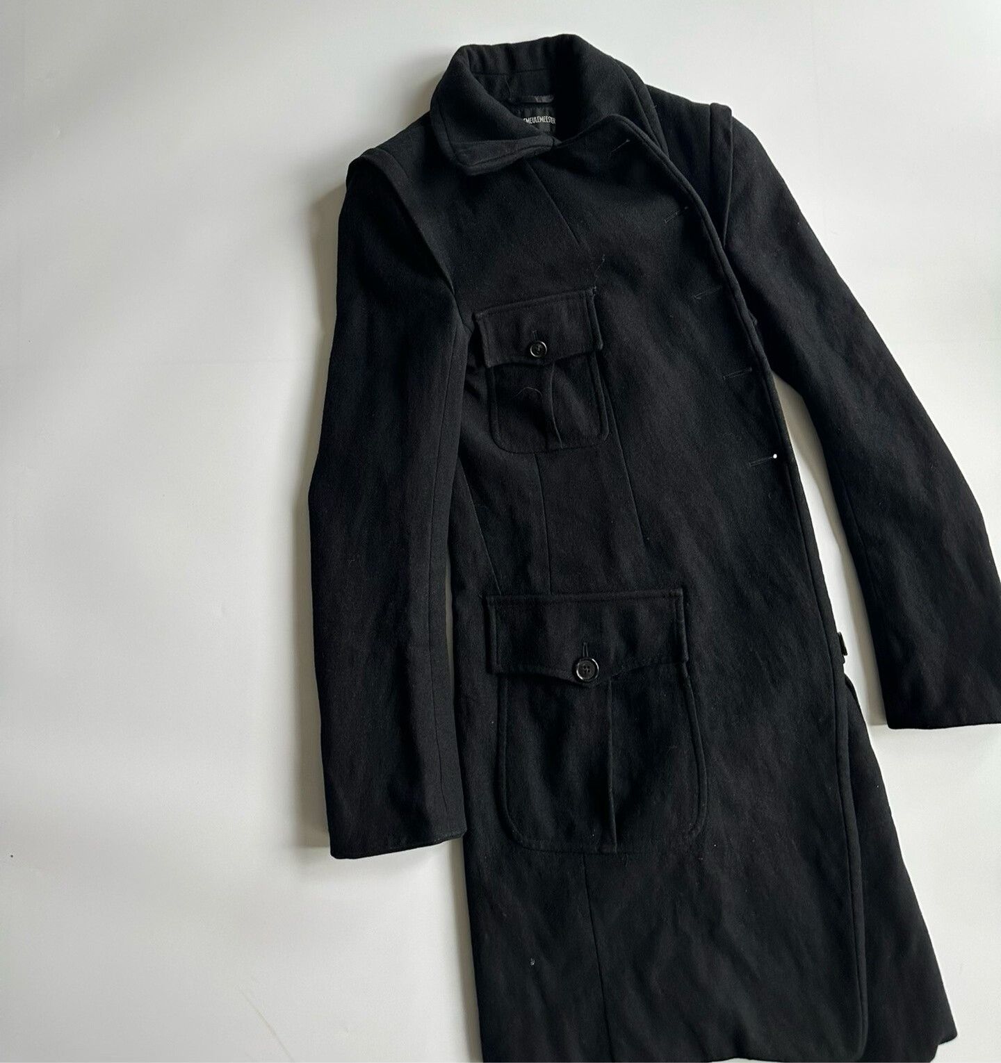 Ann Demeulemeester Ann Demeulemeester Black Coat with Pockets Size XS / US 0-2 / IT 36-38 - 3 Thumbnail