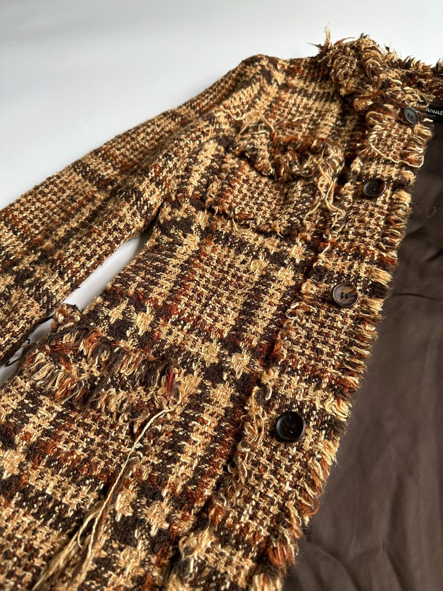 Junya Watanabe Junya Watanabe CDG Tweed Long Jacket Size US S / EU 44-46 / 1 - 6 Thumbnail