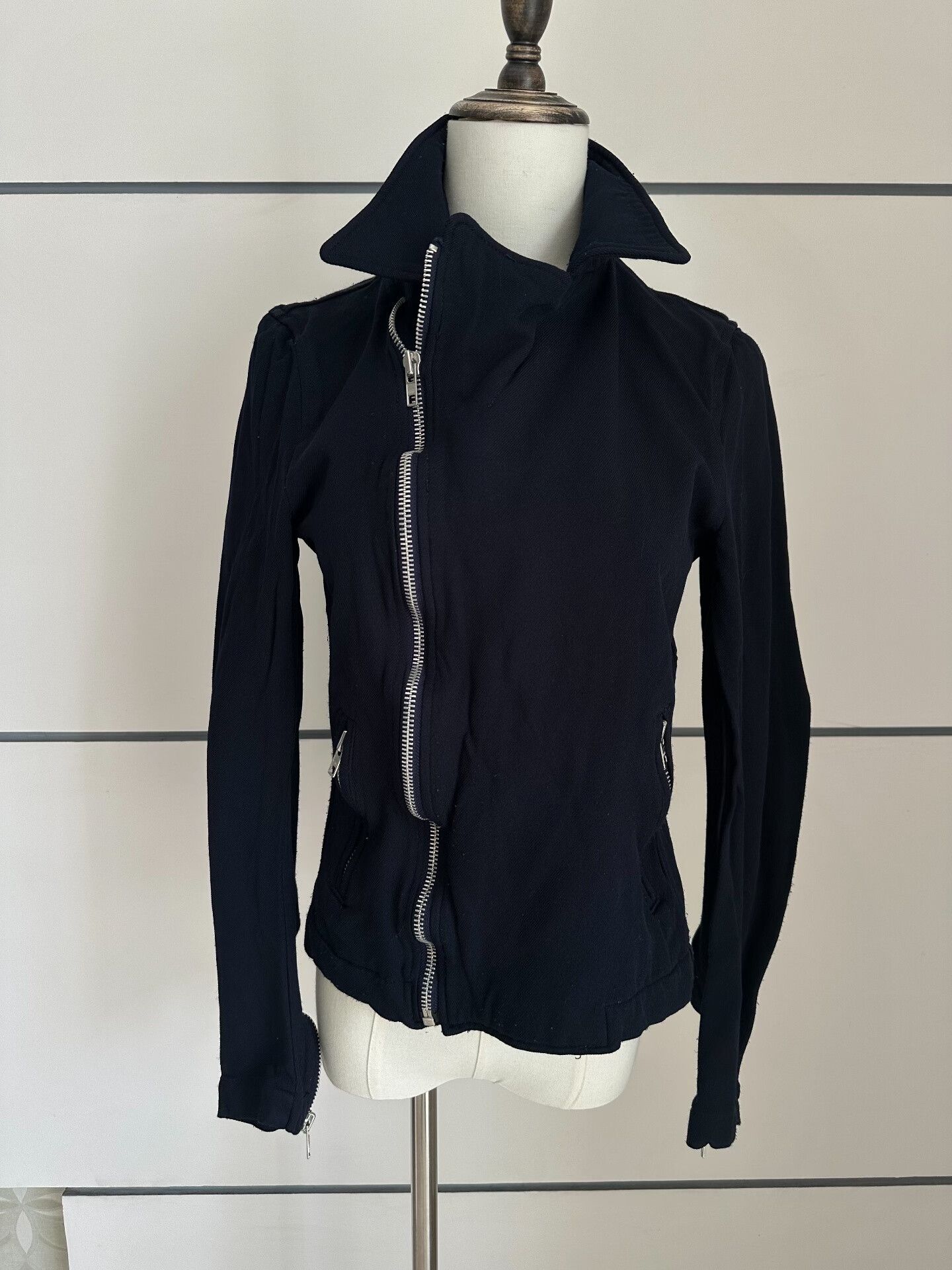 Comme des Garcons COMME DES GARCONS Wool Motorcycle Jacket Size US XS / EU 42 / 0 - 2 Thumbnail