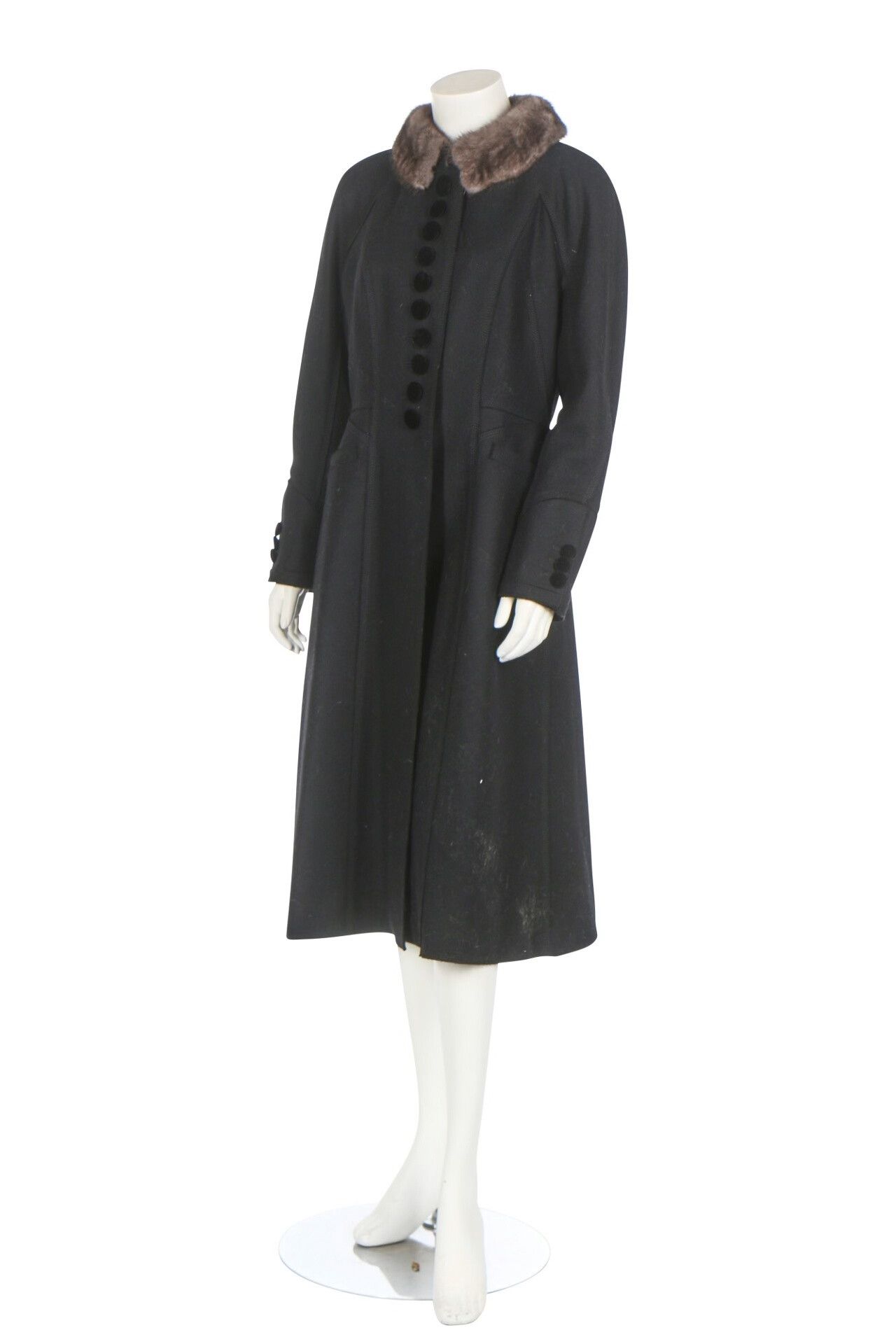 Marc Jacobs Louis Vuitton A-Line Coat with Fur Collar Size S / US 4 / IT 40 - 5 Thumbnail