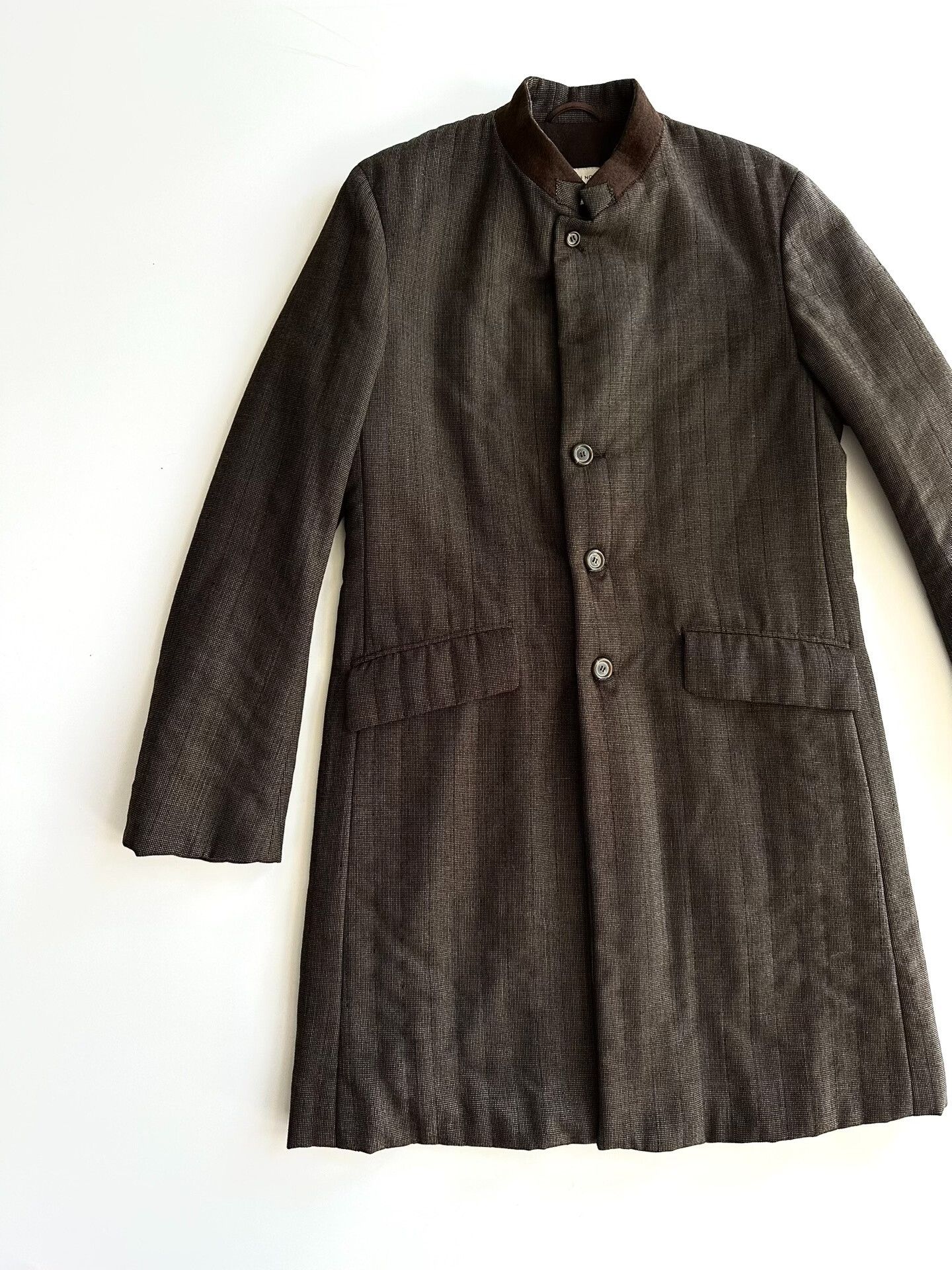Dries Van Noten Dries Van Noten Brown Collarless Coat Size US S / EU 44-46 / 1 - 4 Thumbnail