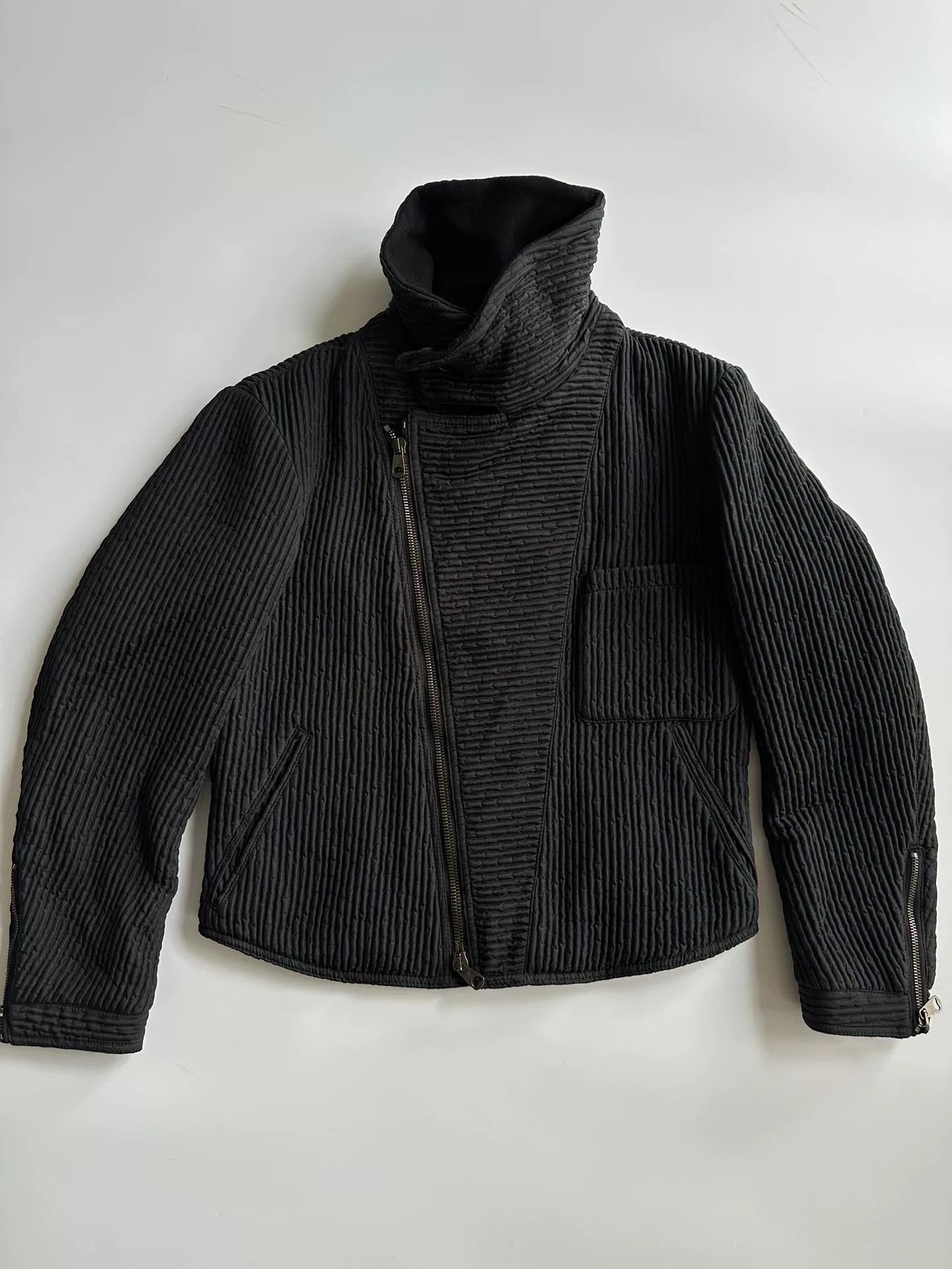 Emporio Armani Emporio Armani Motorcycle Jacket with Unique Collar Size US S / EU 44-46 / 1 - 2 Thumbnail