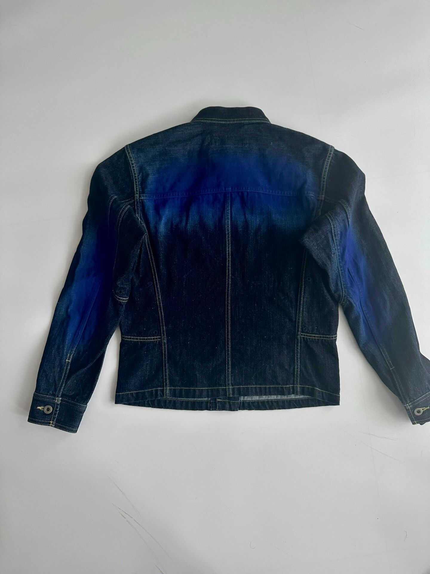 Issey Miyake ISSEY MIYAKE Denim Jacket with Unique Dyeing Size US L / EU 52-54 / 3 - 4 Thumbnail