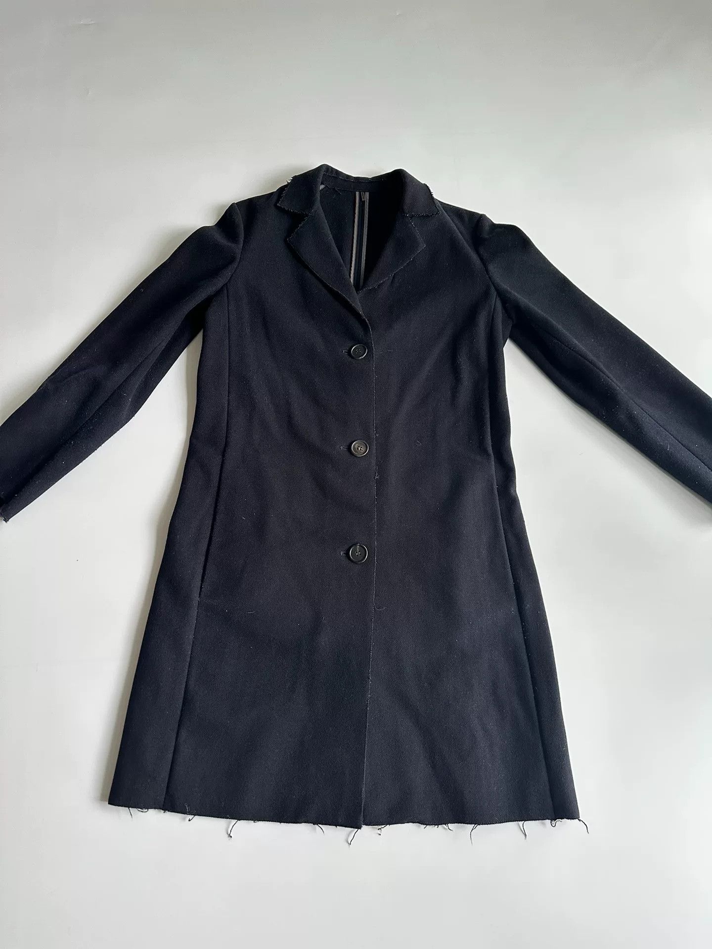 Jil Sander Jil Sander Women's Wool Distressed Coat Size XXS / US 00 / IT 34 - 2 Thumbnail