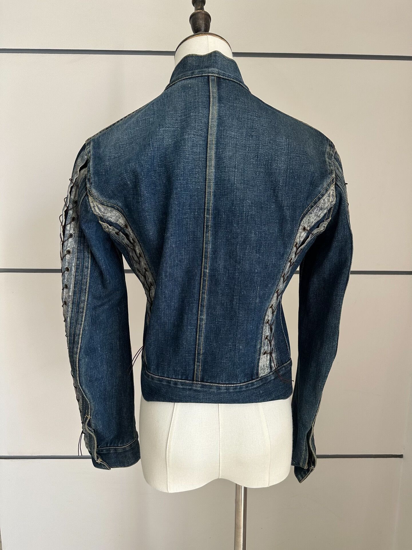 Issey Miyake Issey Miyake Denim Jacket with Stitching Size US S / EU 44-46 / 1 - 4 Thumbnail