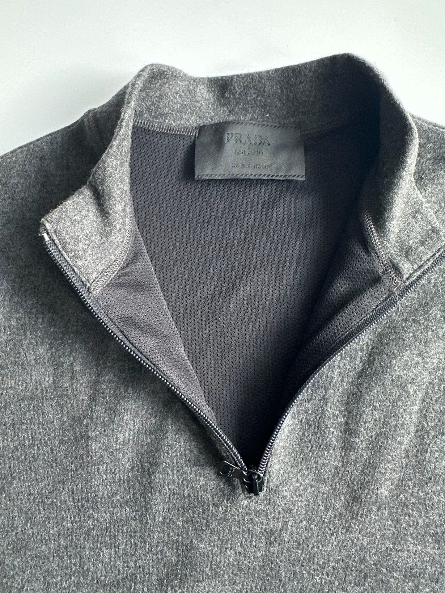 Prada PRADA Half-Zip Wool Pullover Sweatshirt Size US M / EU 48-50 / 2 - 4 Thumbnail