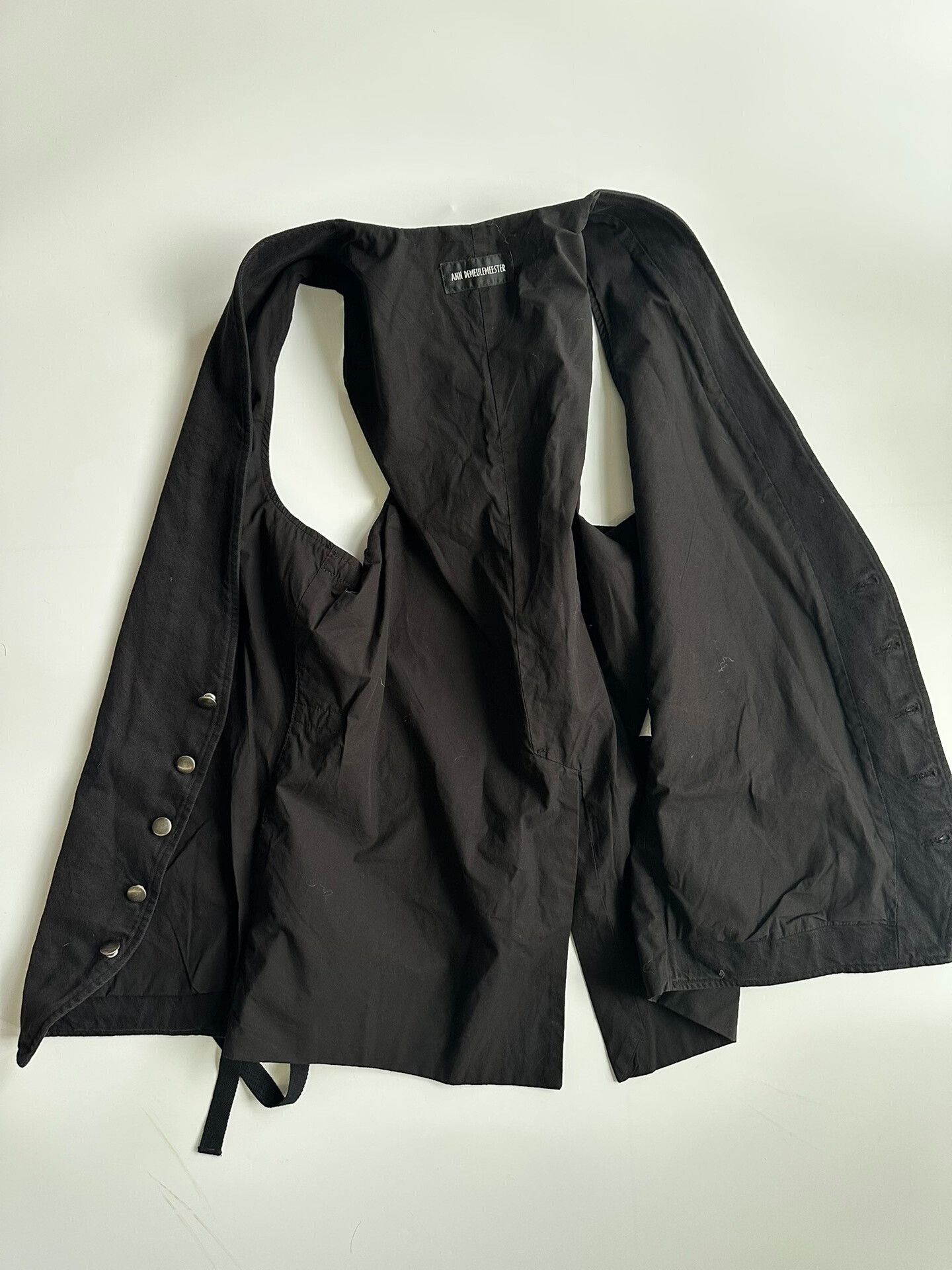 Ann Demeulemeester Ann Demeulemeester Black Vest 22SS Size L / US 10 / IT 46 - 2 Thumbnail