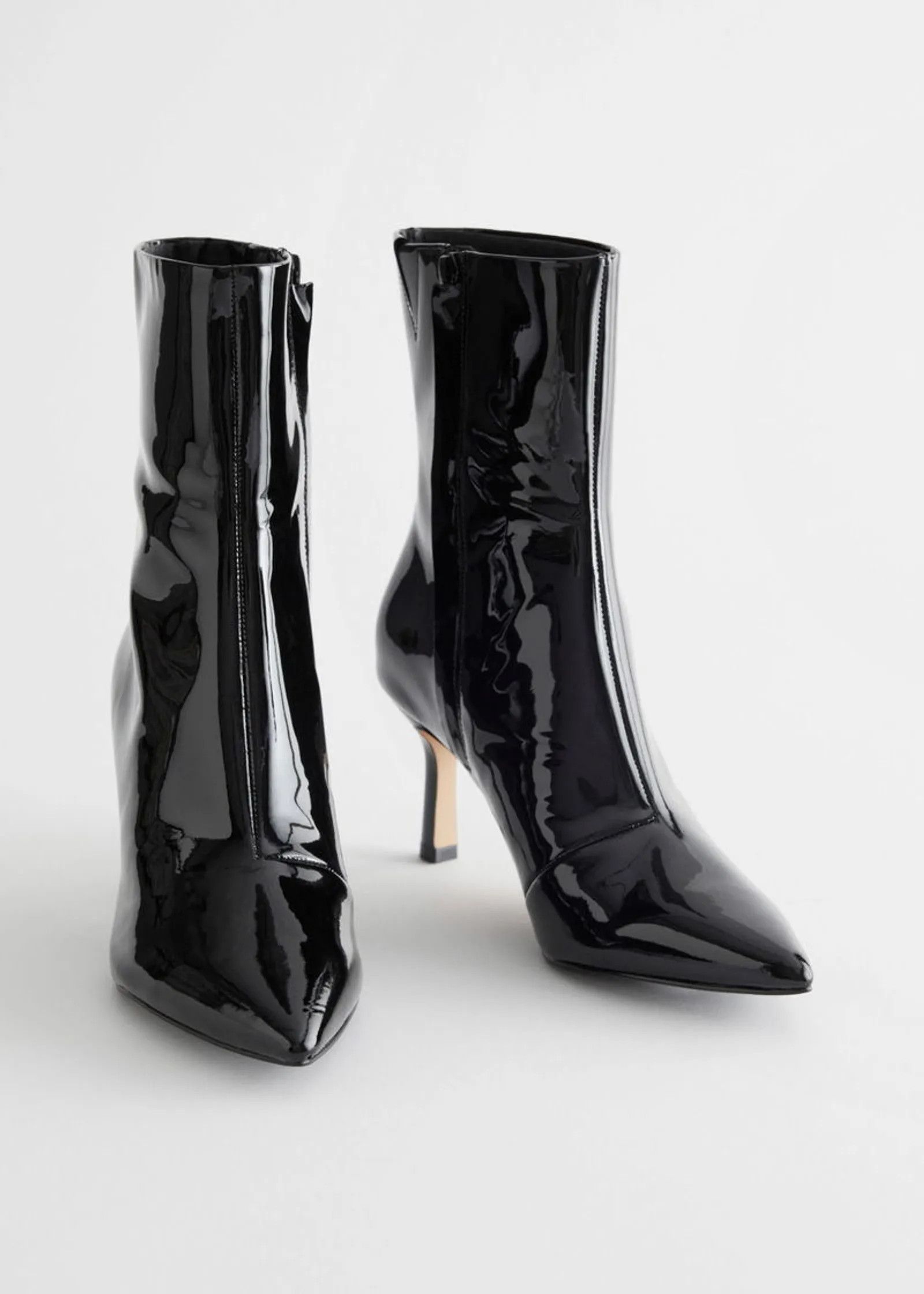 & Other Stories & Other Stories Thin Heel Patent Leather Boots Boots Size US 10 / IT 40 - 8 Thumbnail