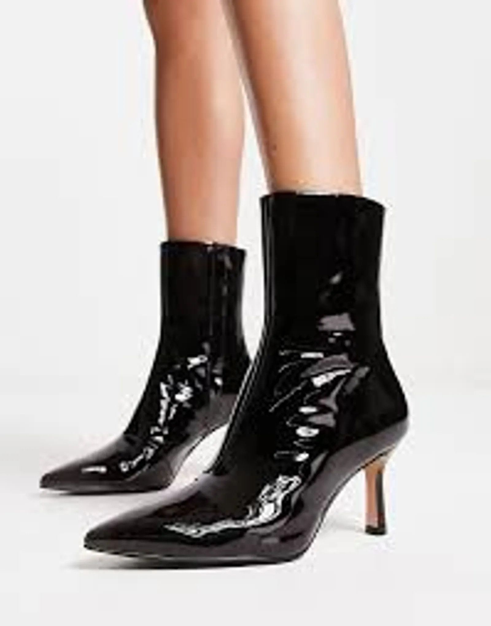 & Other Stories & Other Stories Thin Heel Patent Leather Boots Boots Size US 10 / IT 40 - 6 Thumbnail
