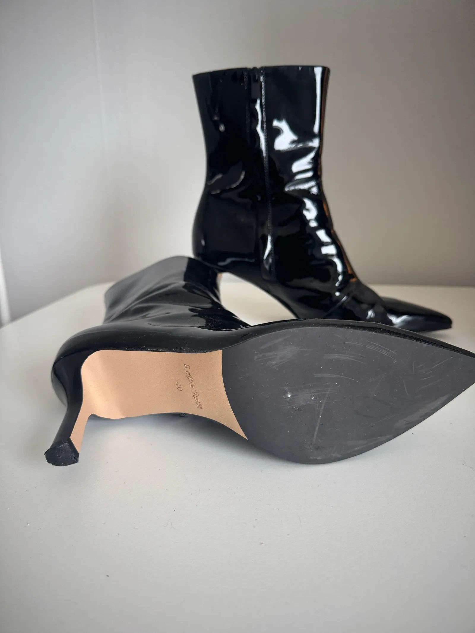 & Other Stories & Other Stories Thin Heel Patent Leather Boots Boots Size US 10 / IT 40 - 3 Thumbnail