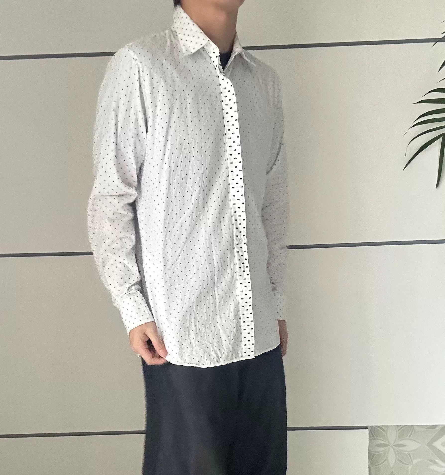 Ann Demeulemeester Ann Demeulemeester Embroidered Polka Dot Shirt Size L / US 10 / IT 46 - 8 Thumbnail