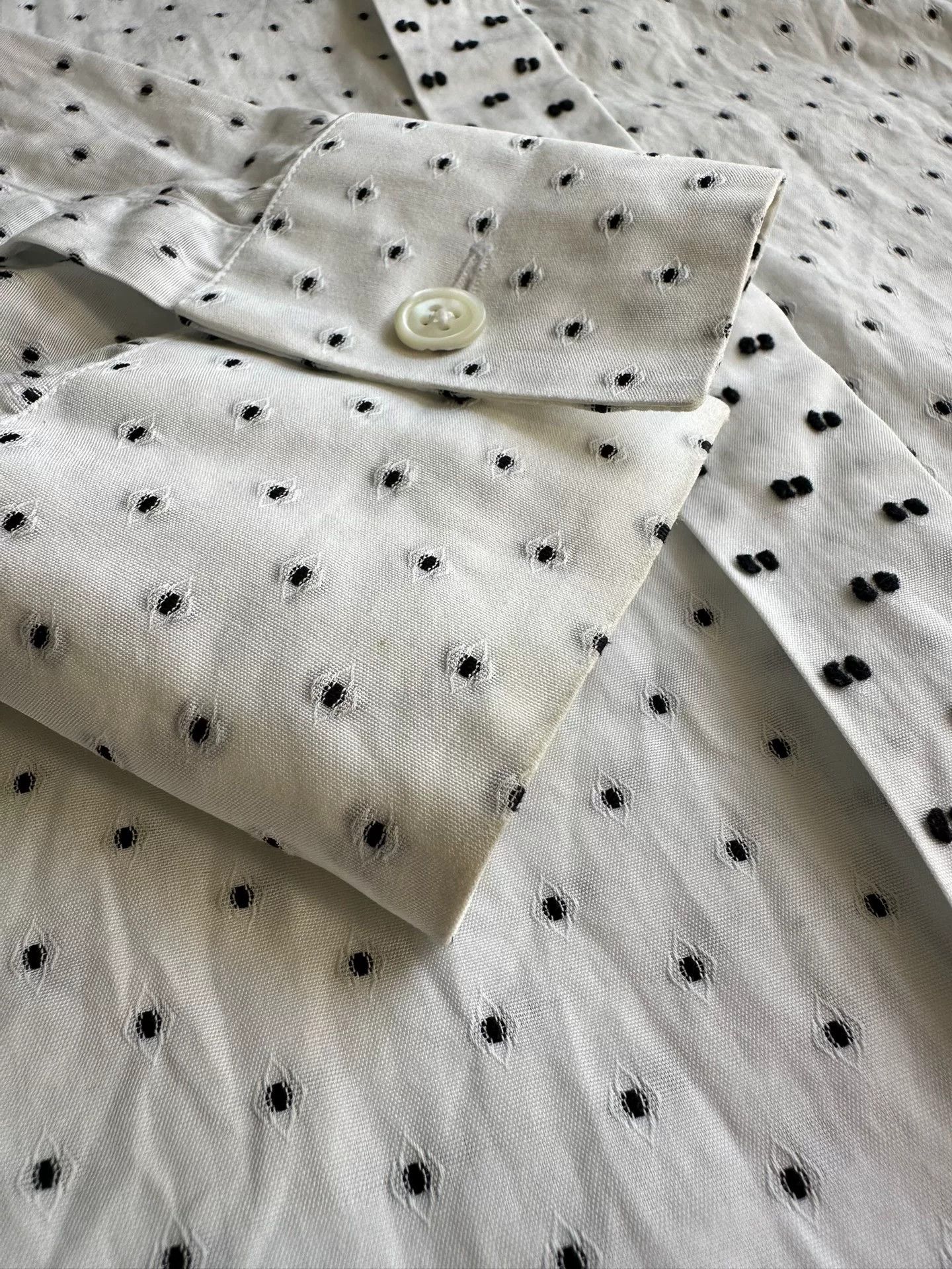 Ann Demeulemeester Ann Demeulemeester Embroidered Polka Dot Shirt Size L / US 10 / IT 46 - 3 Thumbnail