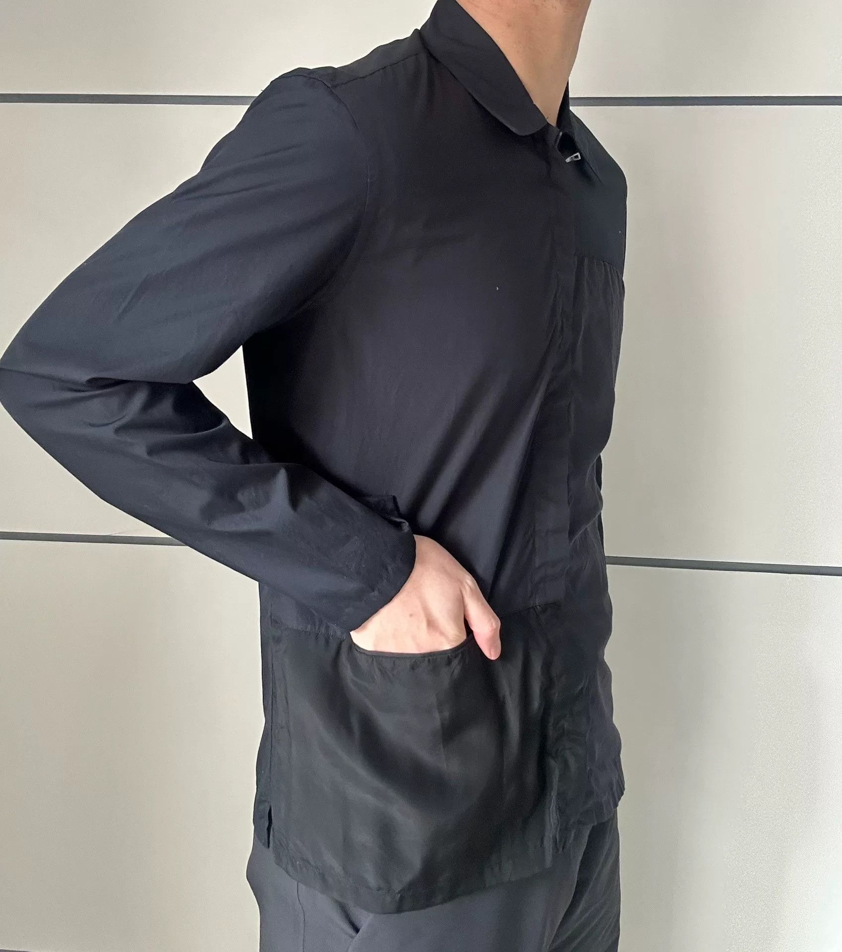 Prada Prada Mixed Fabric Zip Shirt Size US S / EU 44-46 / 1 - 6 Thumbnail