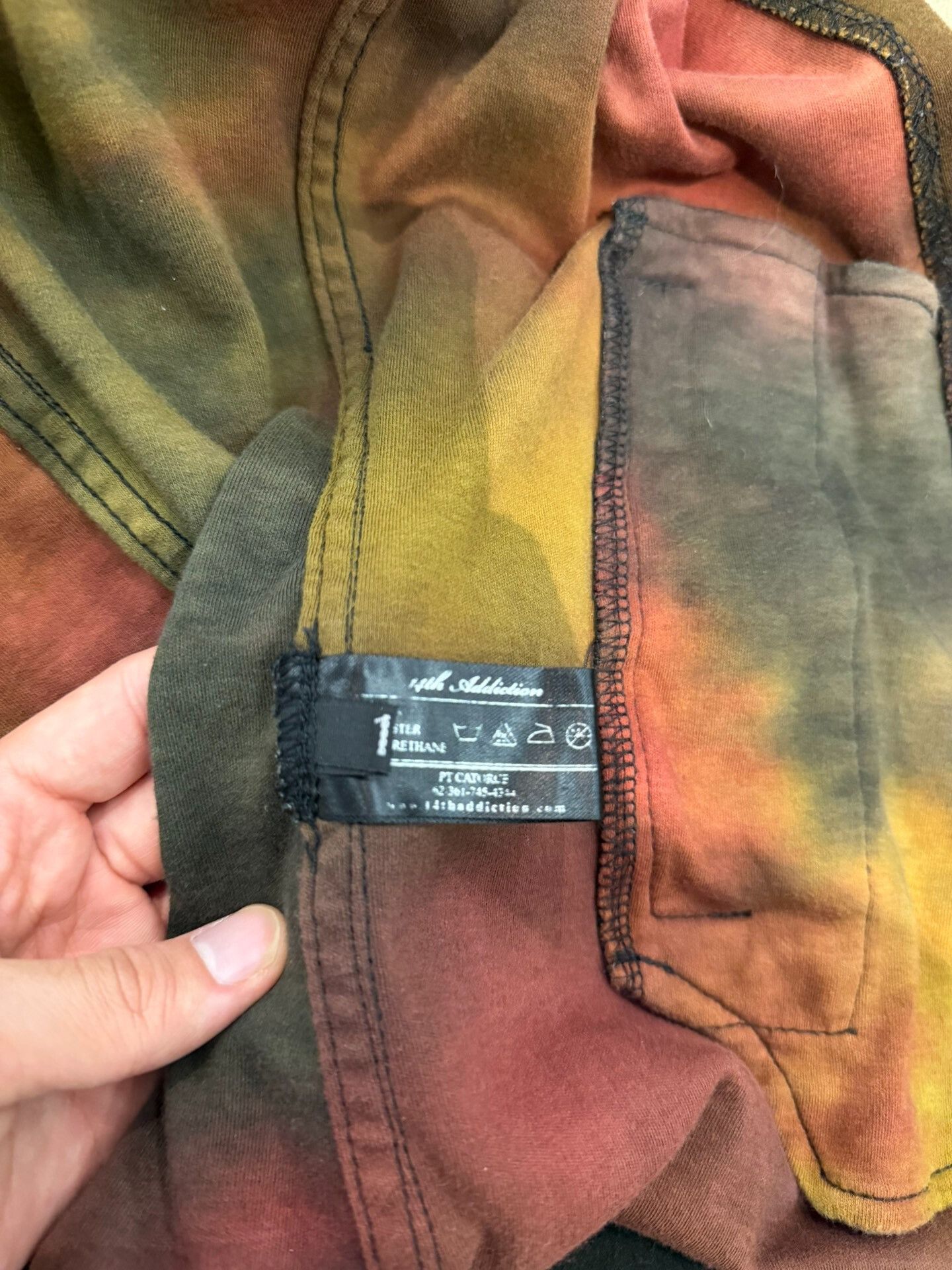 14th Addiction Tie-Dye Patchwork Hoodie Jacket Size US S / EU 44-46 / 1 - 6 Thumbnail