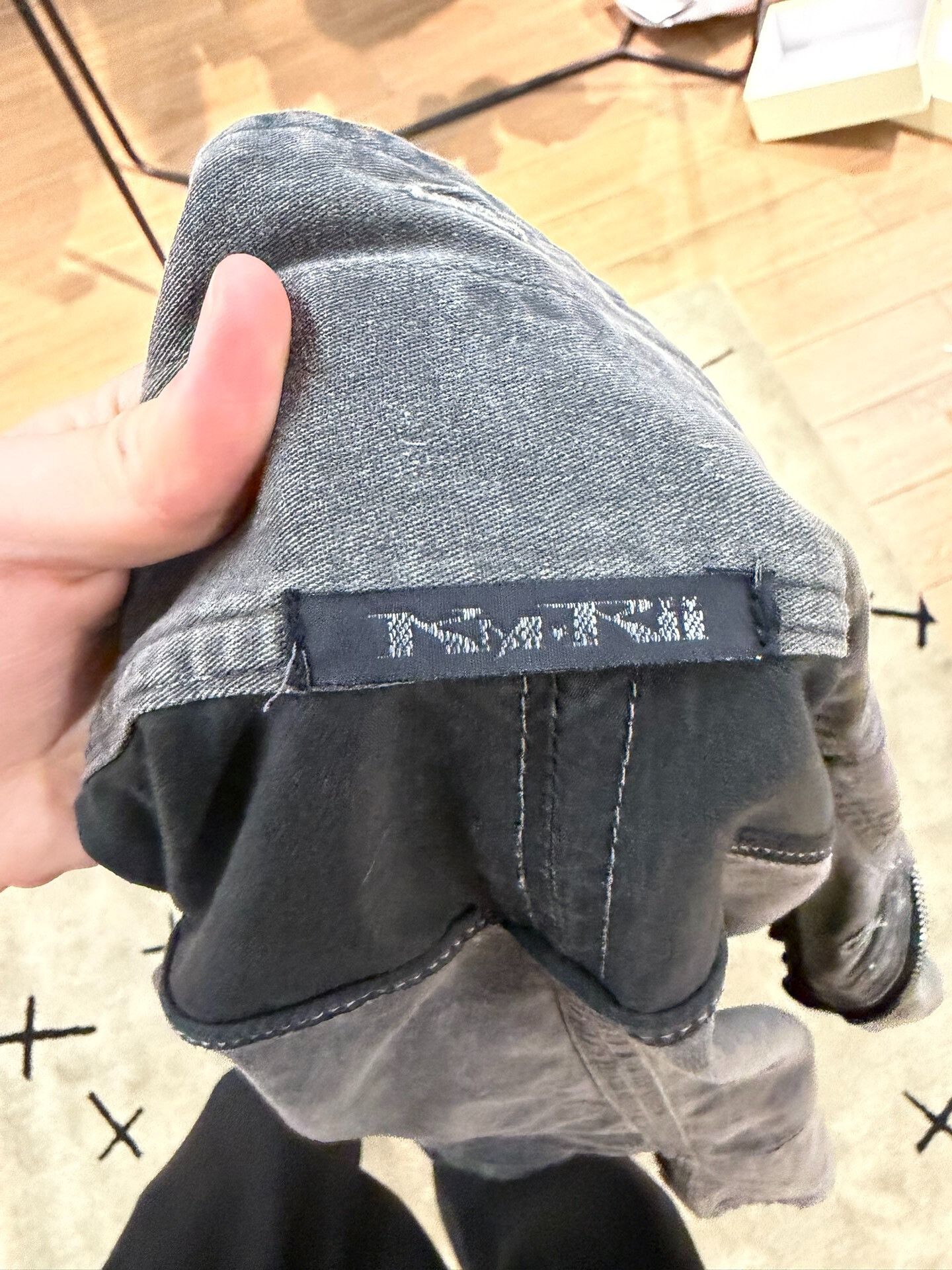 KMRii Gray Denim Jacket with Leather Straps Size US L / EU 52-54 / 3 - 4 Thumbnail
