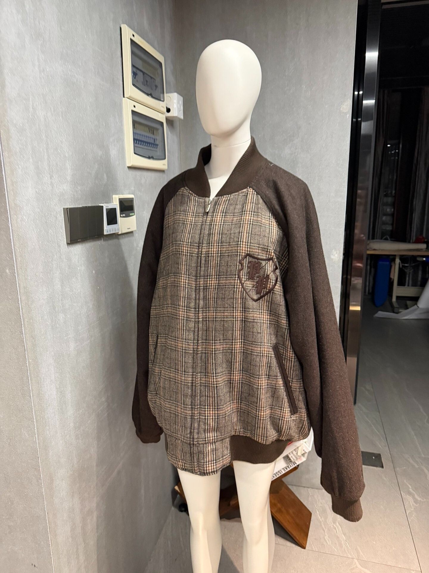 Junya Watanabe Pelle Pelle Plaid Wool Baseball Jacket Size US XL / EU 56 / 4 - 3 Thumbnail