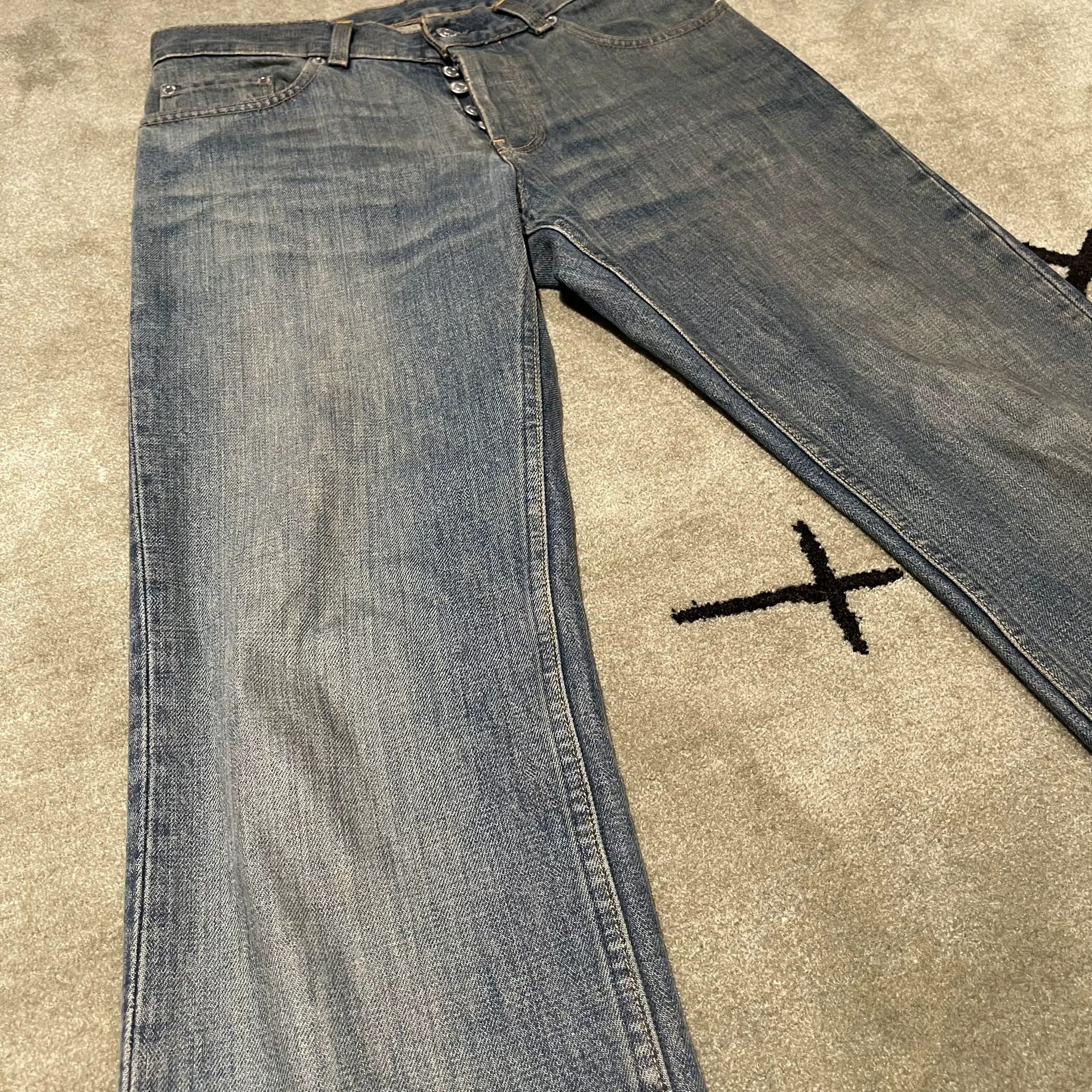 Helmut Lang Helmut Lang Vintage Dark Denim Boot Cut Jeans Size US 29 - 2 Thumbnail