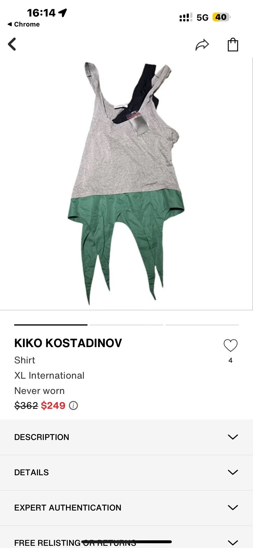 Kiko Kostadinov Kiko Kostadinov Depero Structured Vest Size US S / EU 44-46 / 1 - 9 Thumbnail