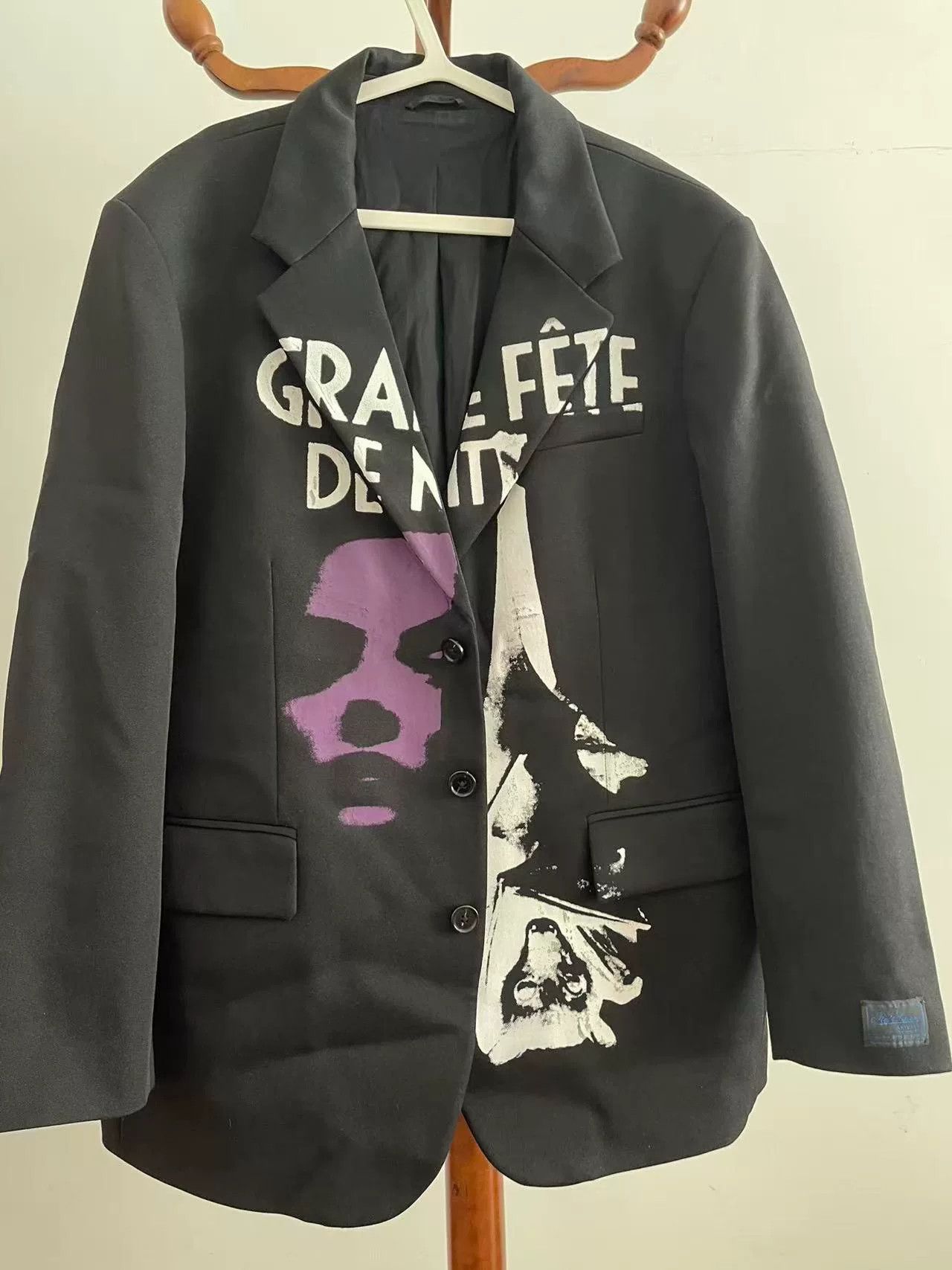 Raf Simons Raf Simons Black Suit with Print Size US M / EU 48-50 / 2 - 2 Thumbnail