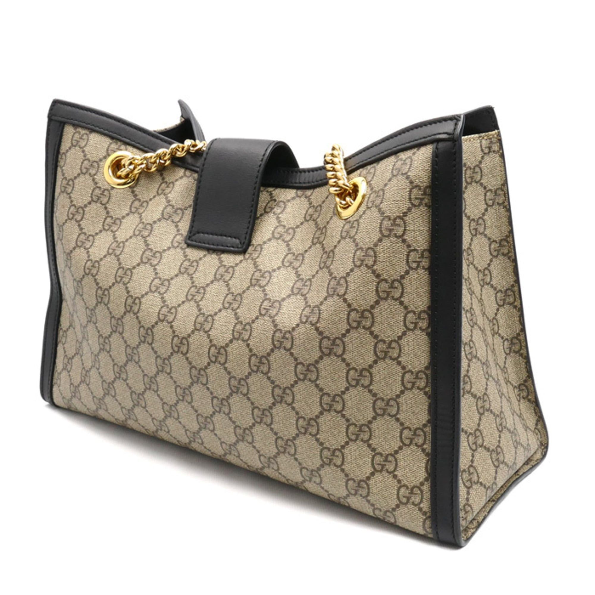 Gucci GUCCI Padlock GG Medium Shoulder Bag in Beige and Black (479197) Size ONE SIZE - 2 Thumbnail