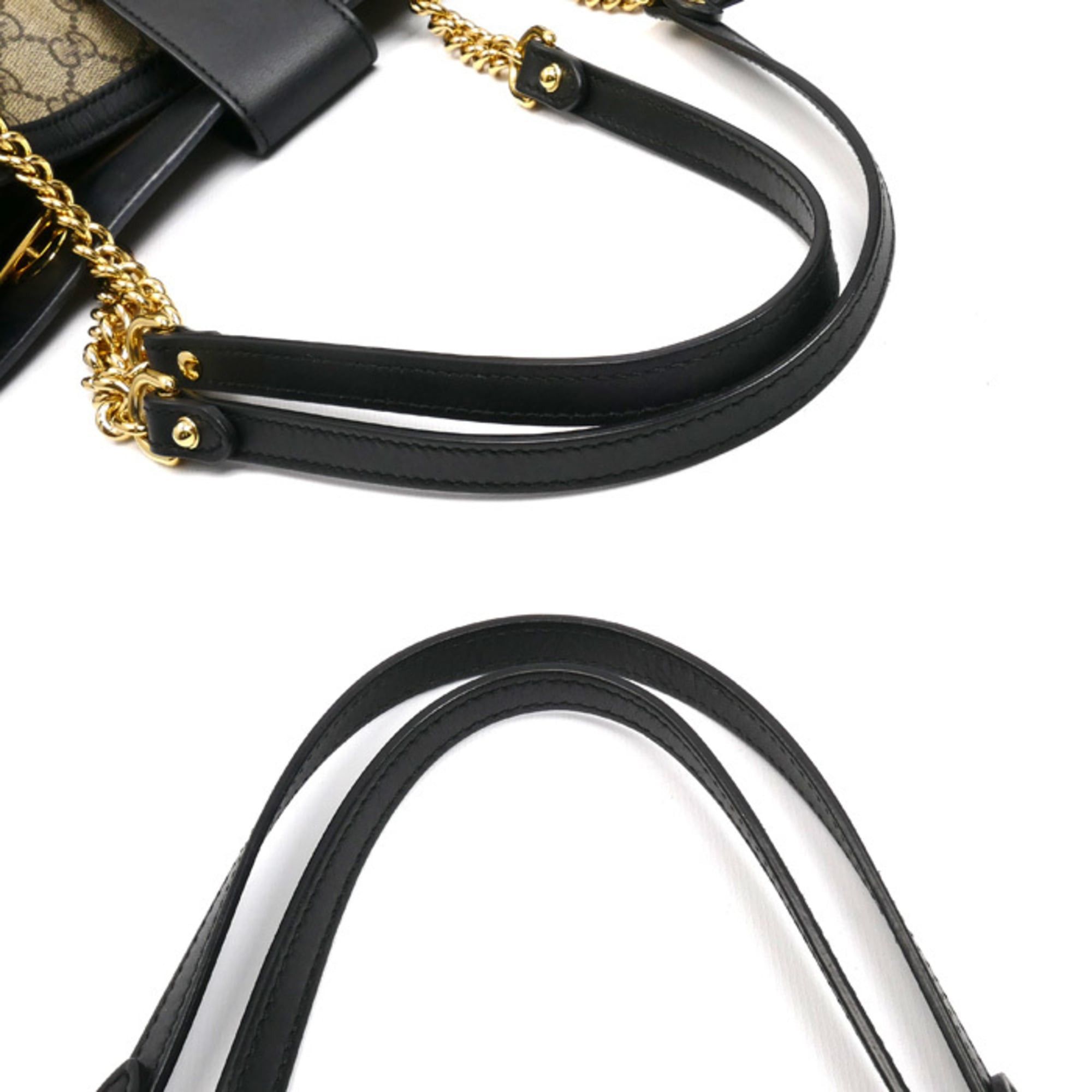 Gucci GUCCI Padlock GG Medium Shoulder Bag in Beige and Black (479197) Size ONE SIZE - 7 Thumbnail