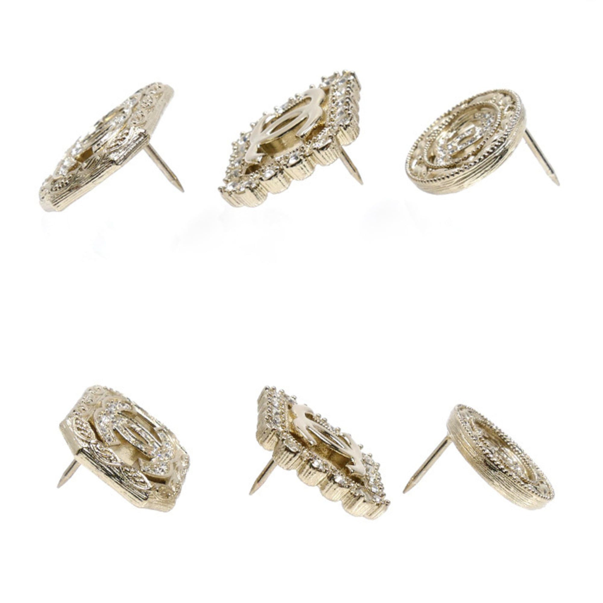 Chanel CHANEL Metal Rhinestone Coco Mark 3-Piece Brooch Set for Women Size ONE SIZE - 2 Thumbnail