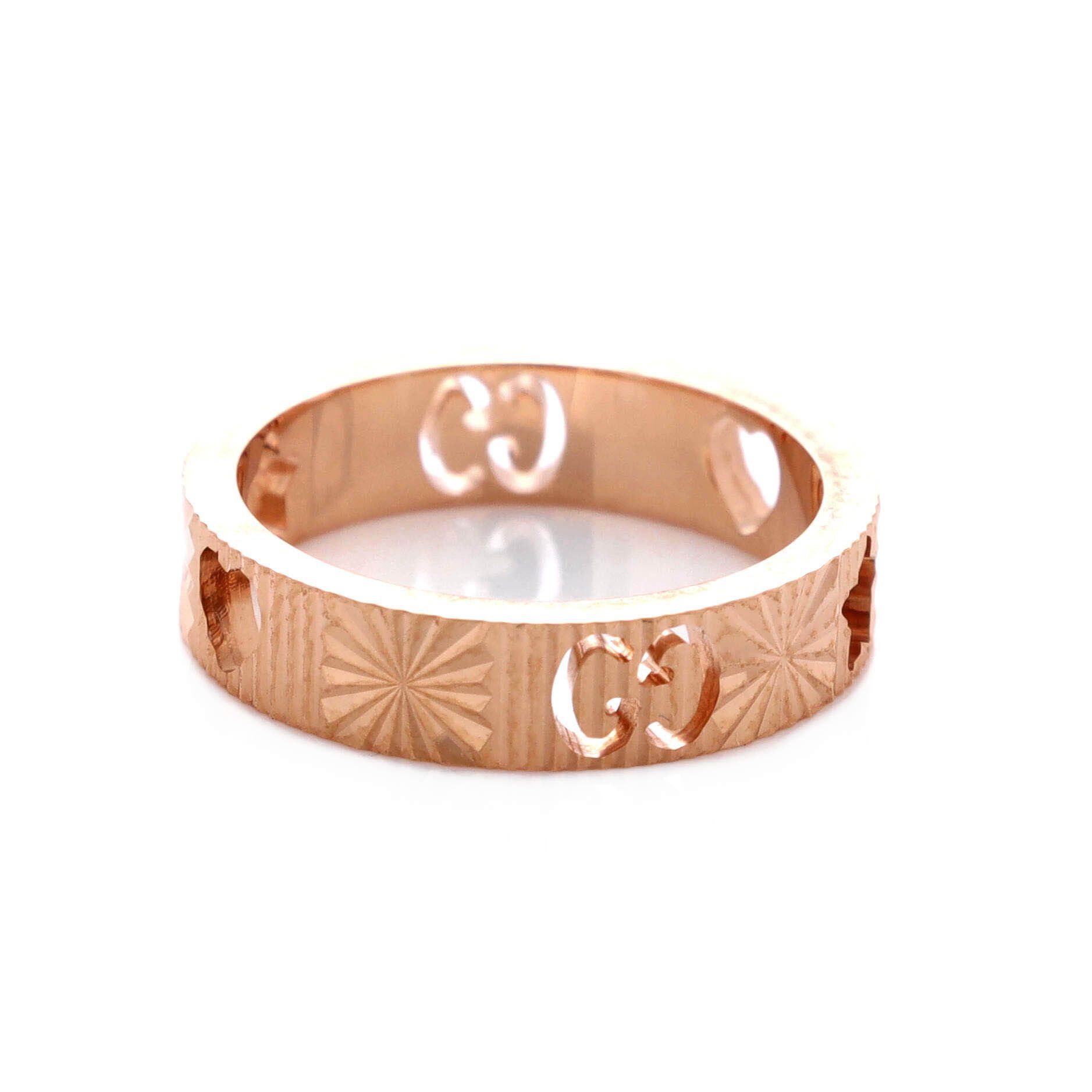 Gucci Textured Icon Heart Star Cut-Out Ring Size ONE SIZE - 3 Thumbnail