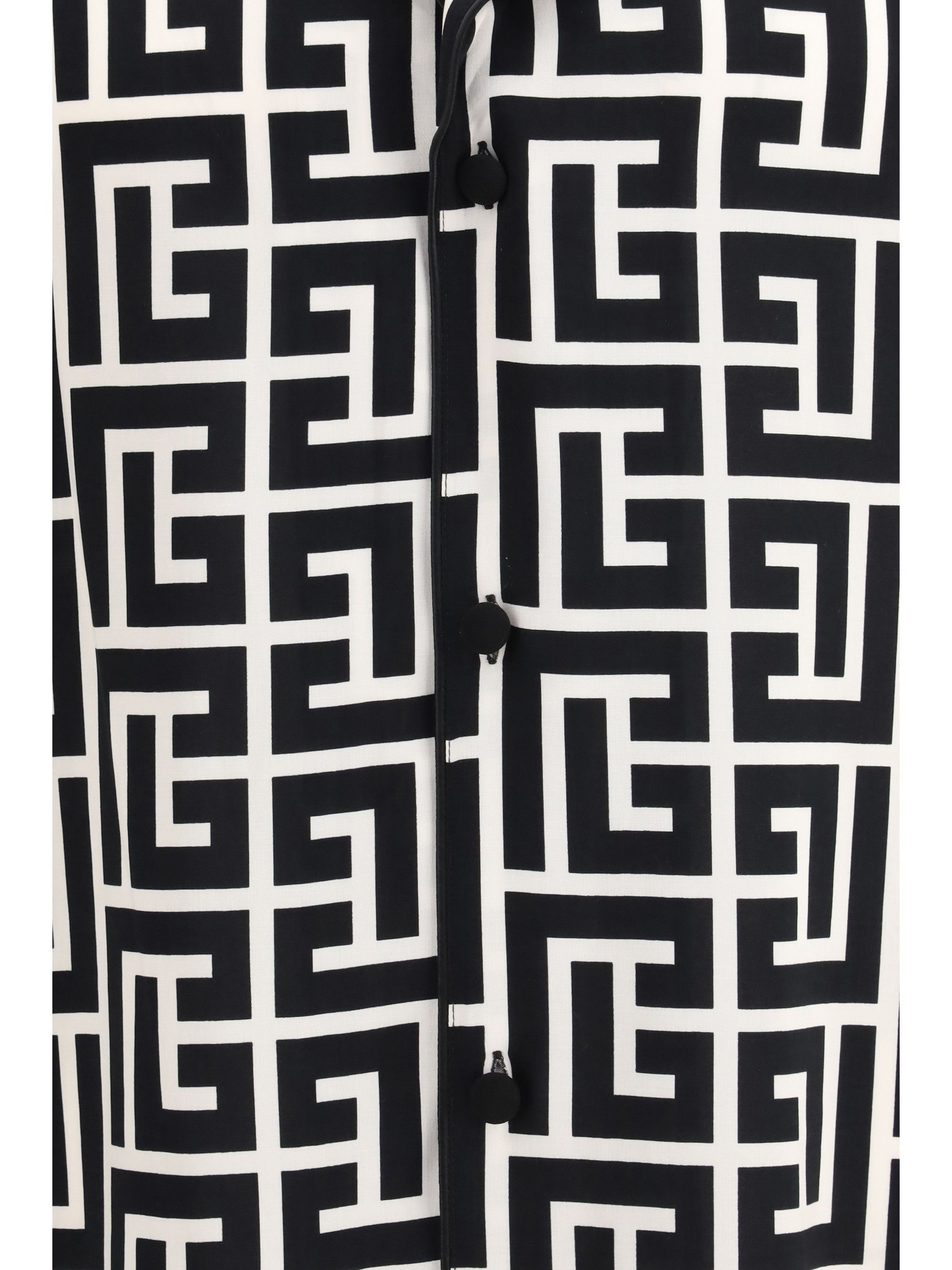 Balmain Monogram-print pajama Shirt Size US L / EU 52-54 / 3 - 3 Thumbnail
