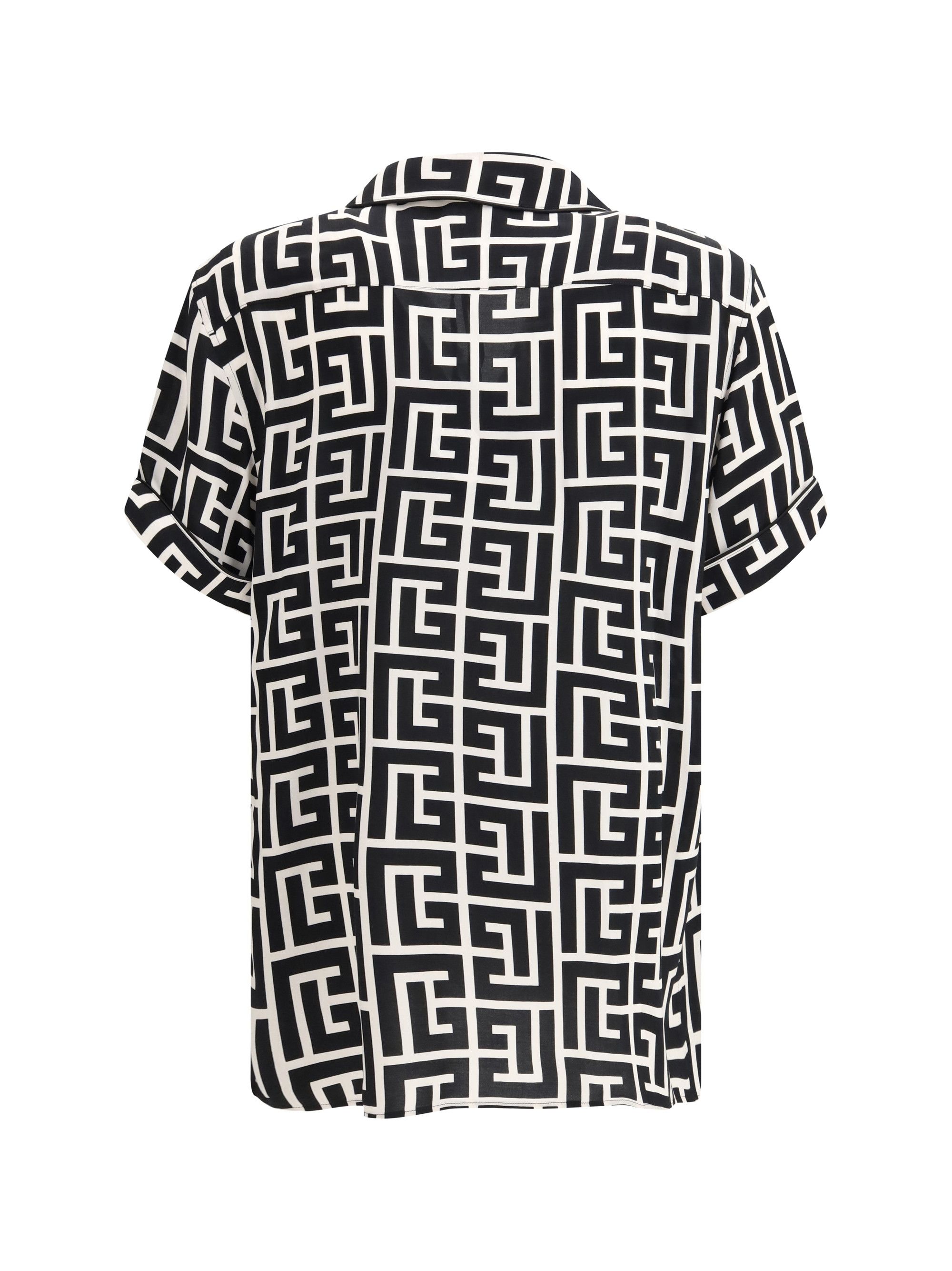 Balmain Monogram-print pajama Shirt Size US L / EU 52-54 / 3 - 2 Thumbnail