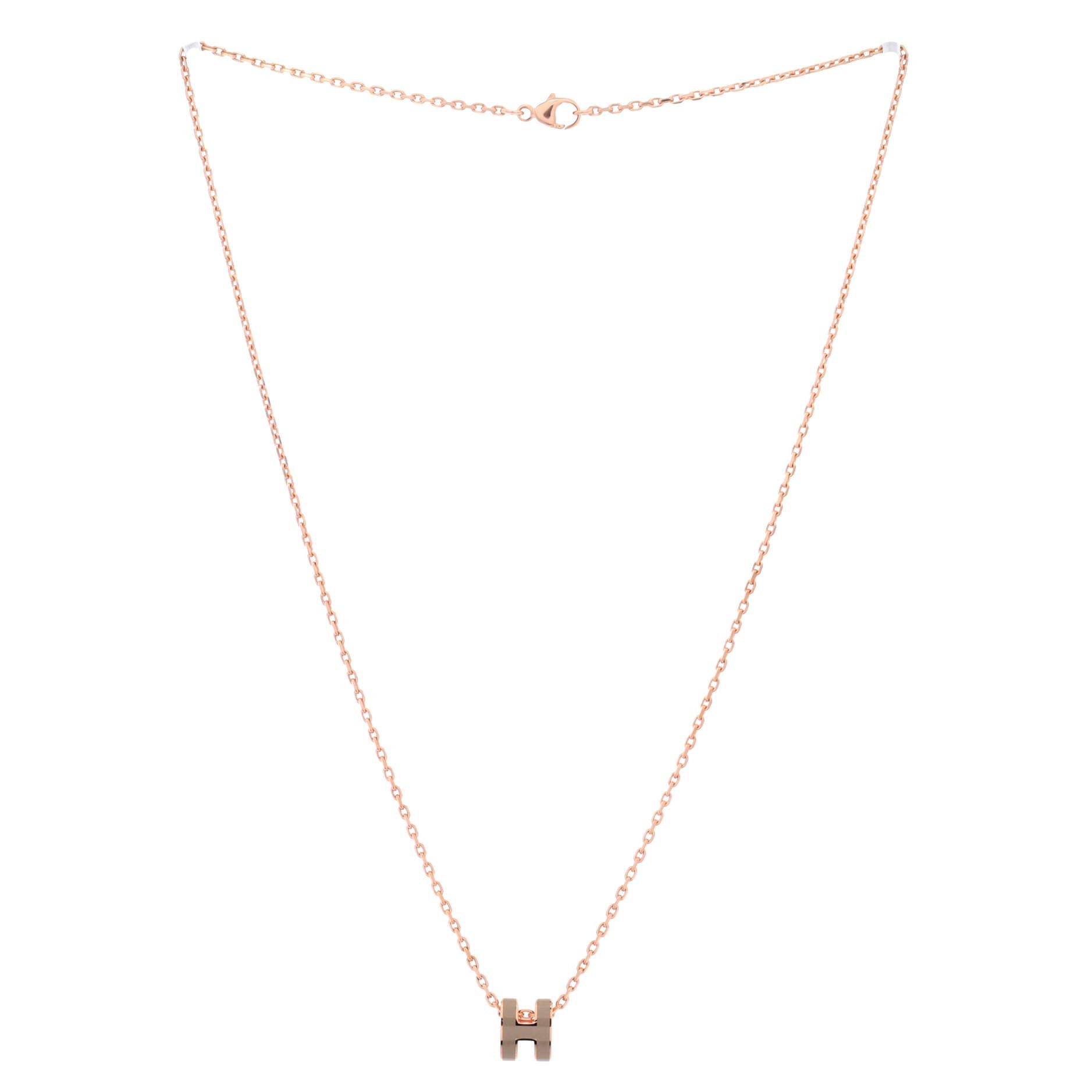 Hermes Pop H Pendant Chain Necklace Size ONE SIZE - 2 Thumbnail