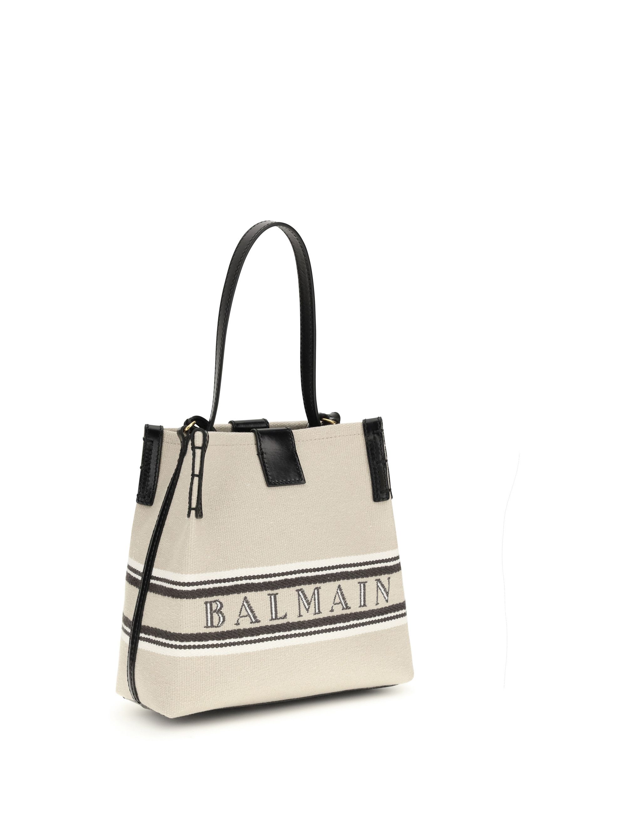 Balmain Release Bucket Bag in canvas and leather Size ONE SIZE - 2 Thumbnail
