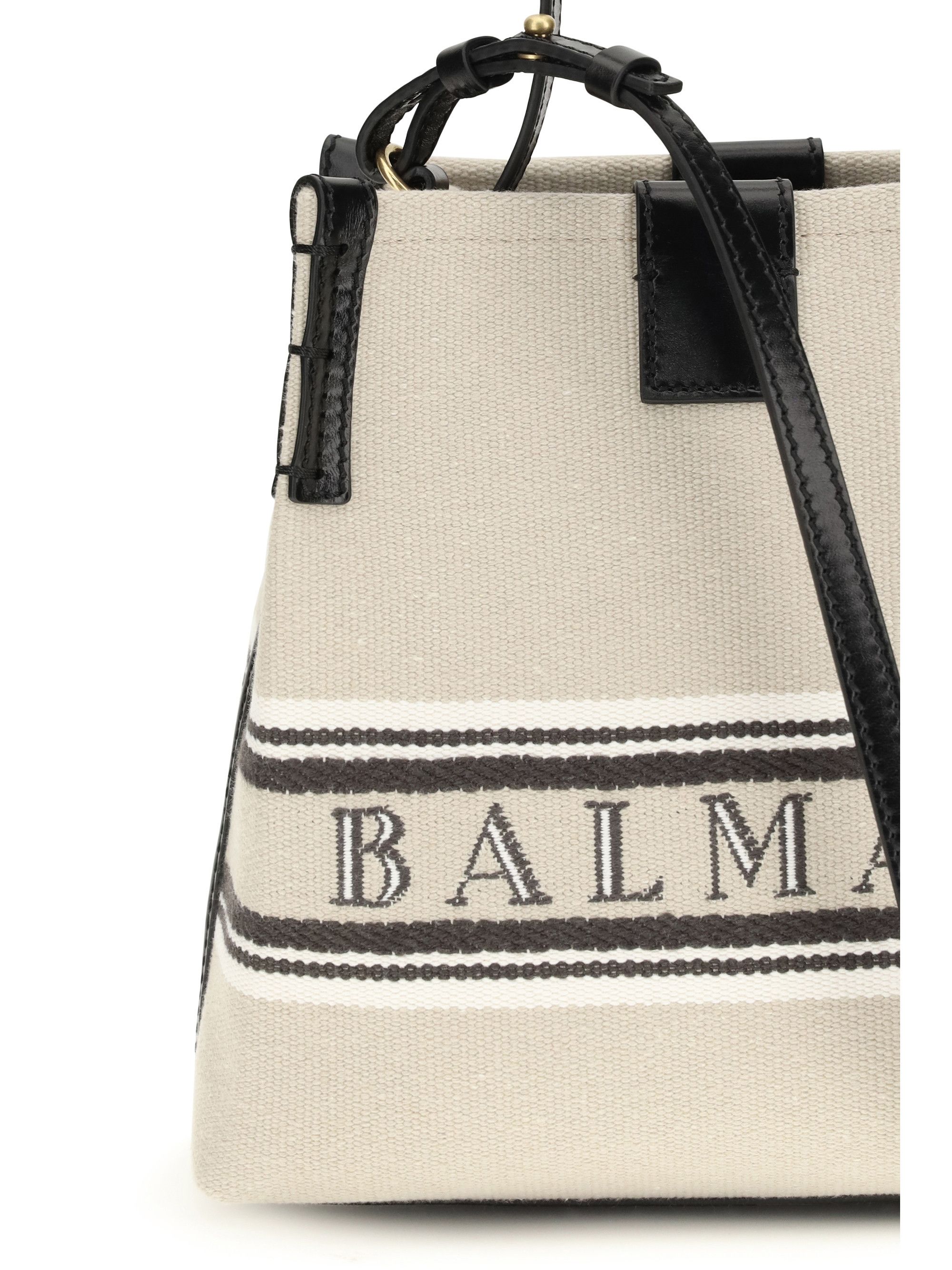 Balmain Release Bucket Bag in canvas and leather Size ONE SIZE - 4 Thumbnail