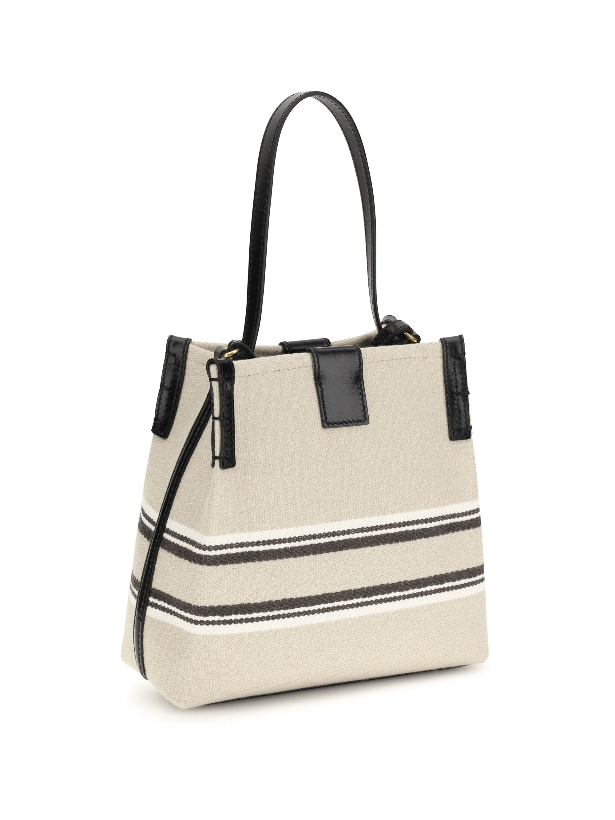 Balmain Release Bucket Bag in canvas and leather Size ONE SIZE - 3 Thumbnail