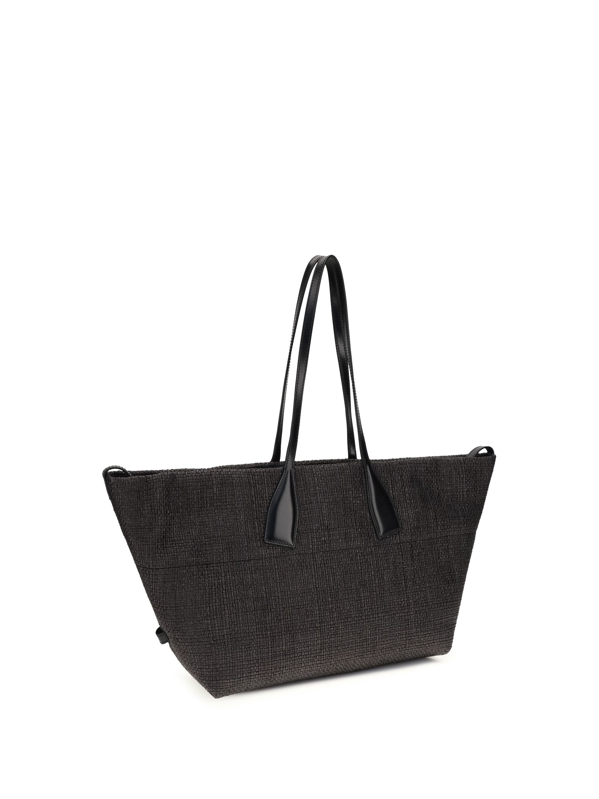 Balmain Track Shoulder Bag in leather and raffia Size ONE SIZE - 3 Thumbnail