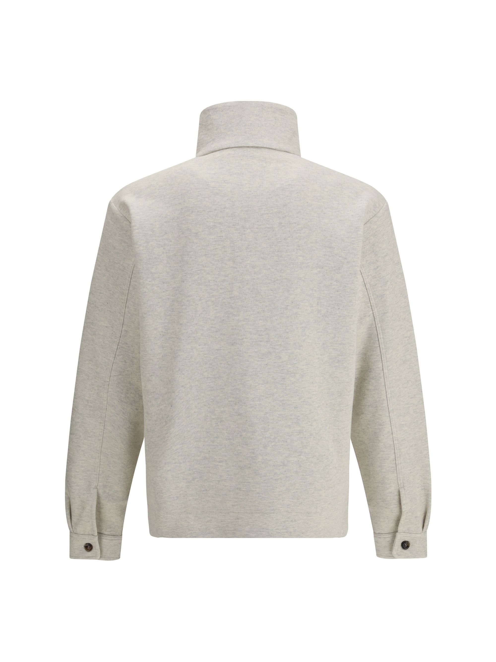 Tom Ford Cotton Sweatshirt with a partial front button closure Size US M / EU 48-50 / 2 - 2 Thumbnail