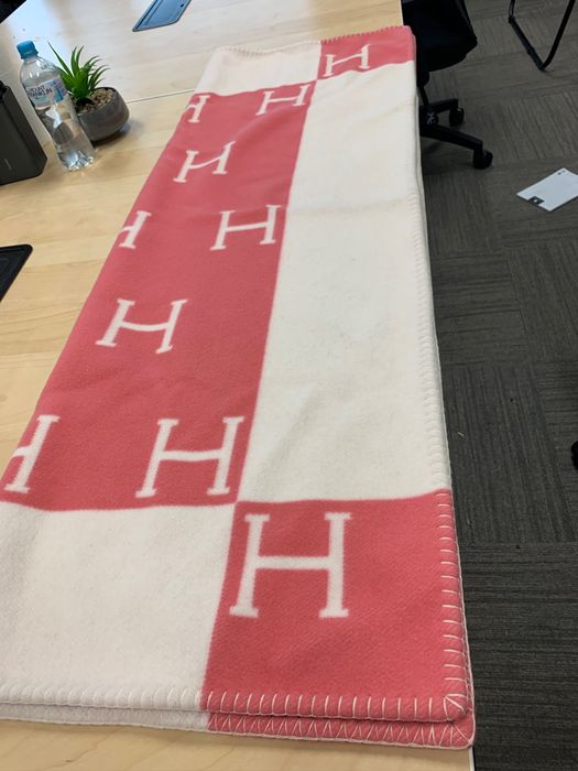 Hermes Hermes Blanket Pink and White Grailed