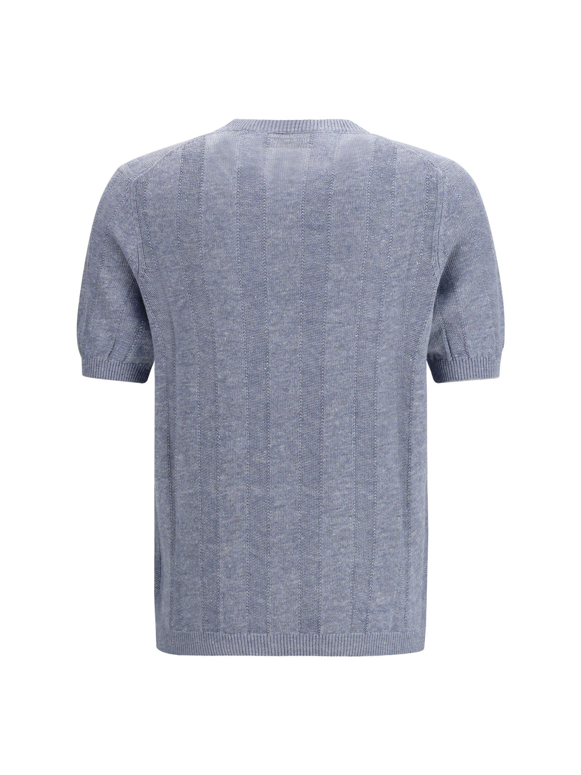 Brunello Cucinelli Short-sleeve knitted Top Size US XL / EU 56 / 4 - 2 Thumbnail