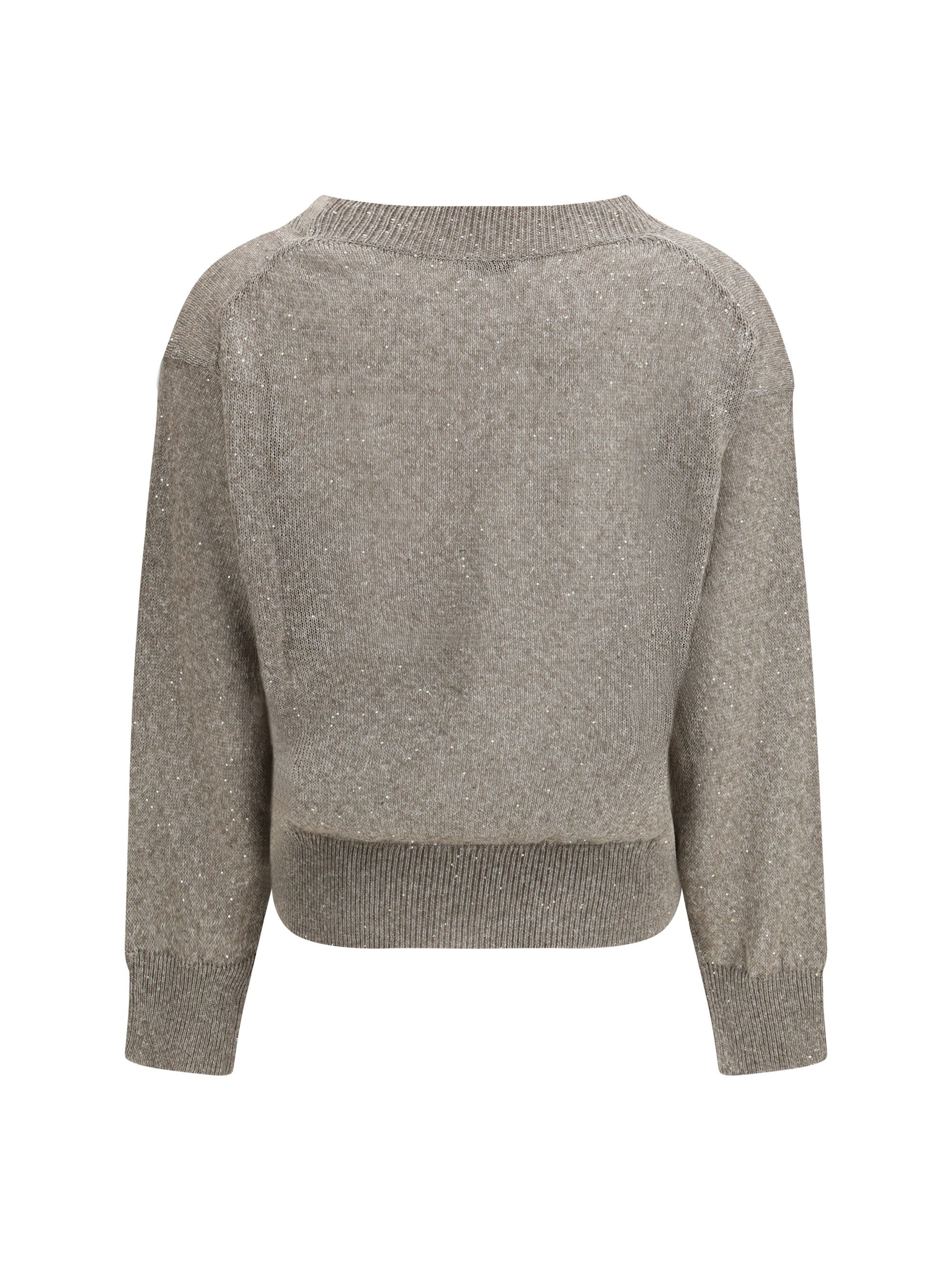 Brunello Cucinelli Sparkling linen Sweater Size L / US 10 / IT 46 - 2 Thumbnail