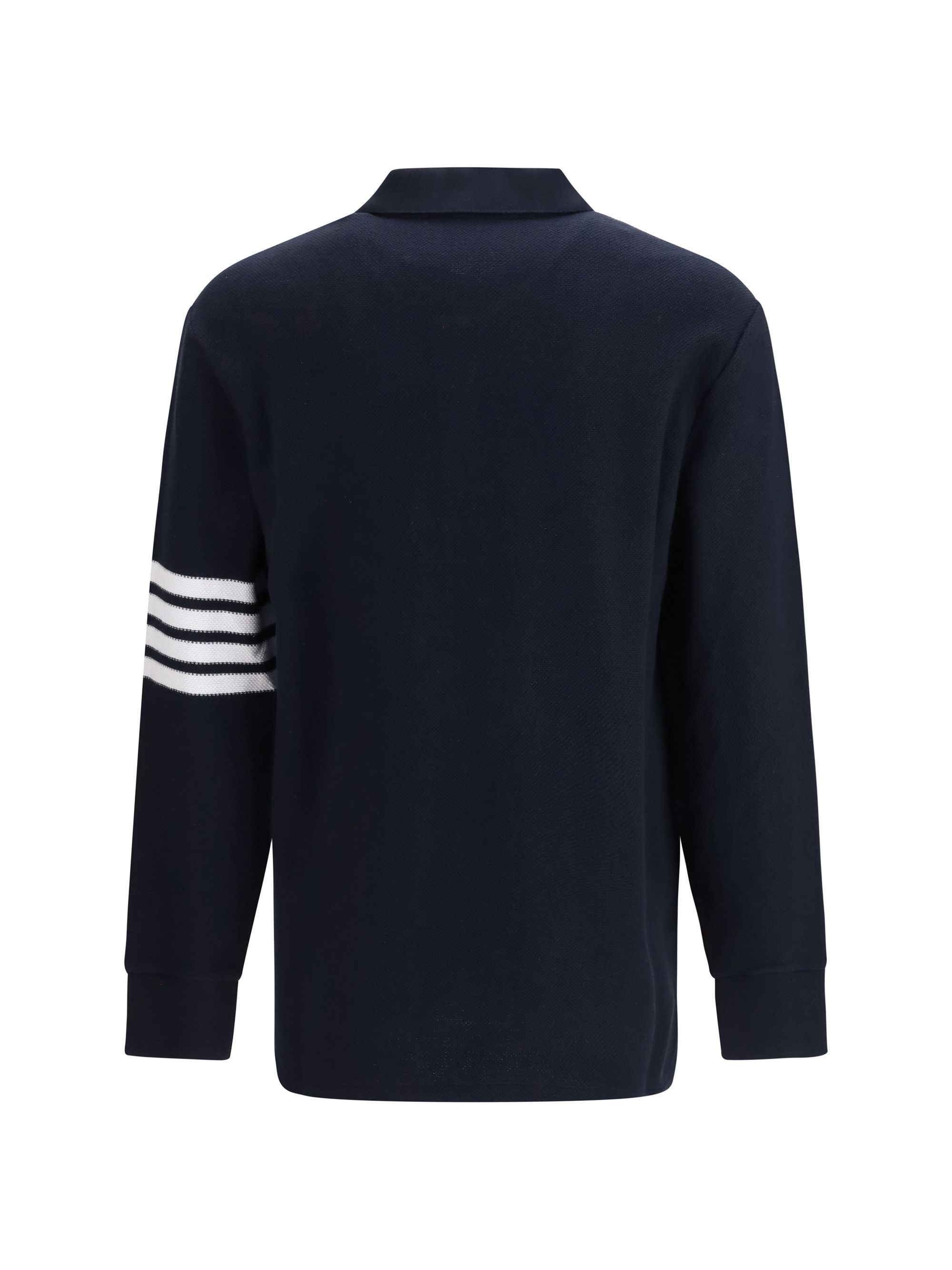 Thom Browne Piqué long-sleeve Polo Size US XL / EU 56 / 4 - 2 Thumbnail