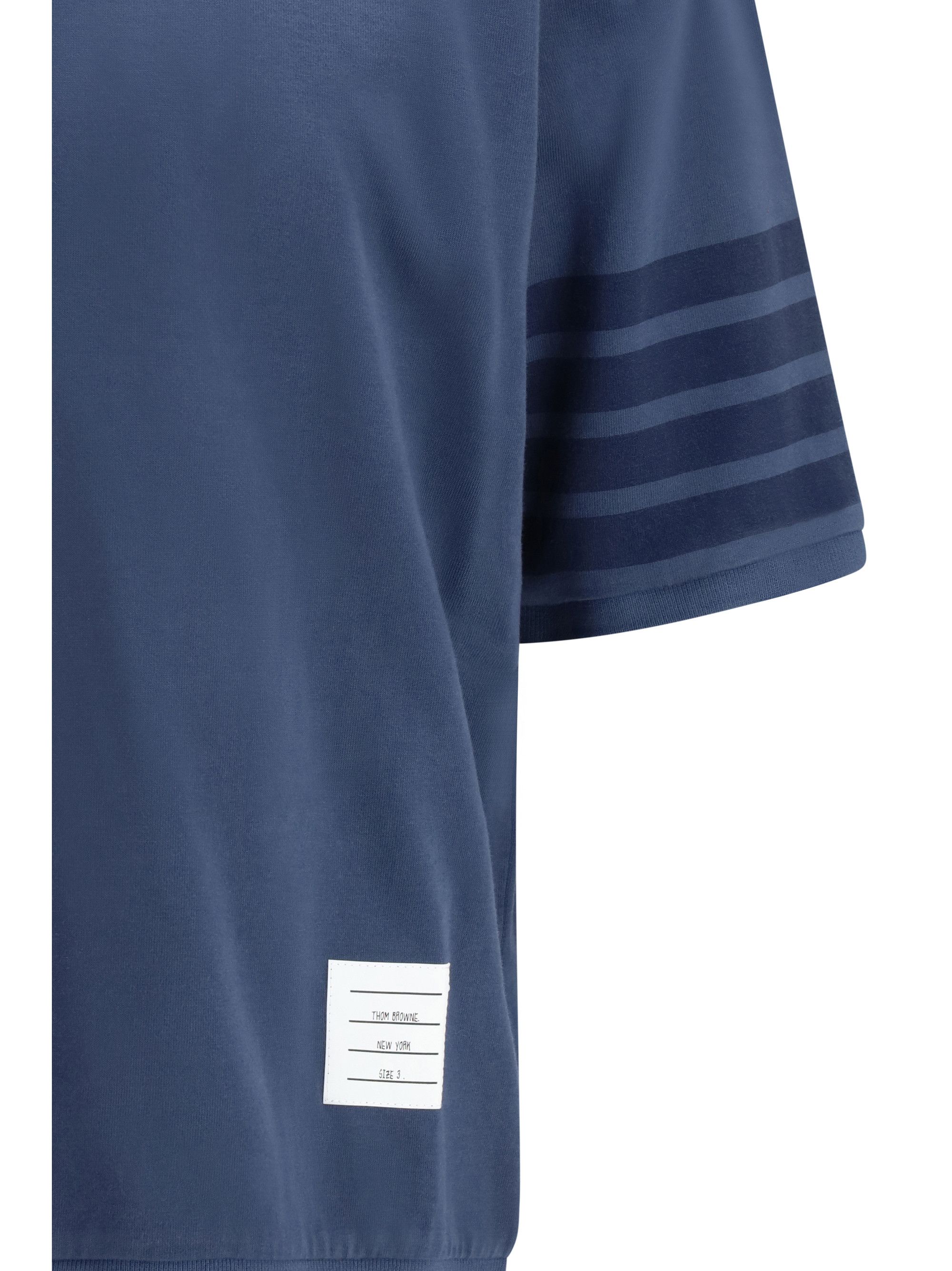 Thom Browne 4-Bar cotton jersey T-shirt Size US L / EU 52-54 / 3 - 3 Thumbnail