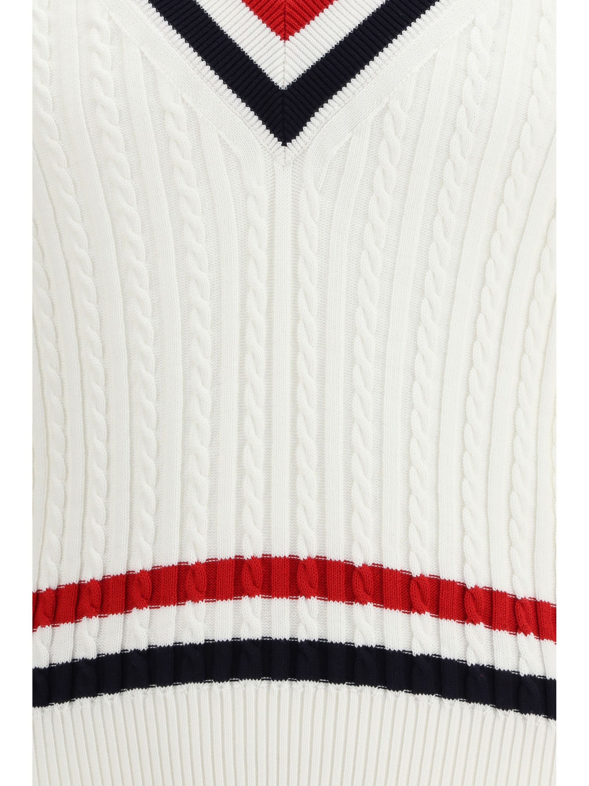 Thom Browne Intarsia cable-knit V-neck Sweater Size US XL / EU 56 / 4 - 3 Thumbnail
