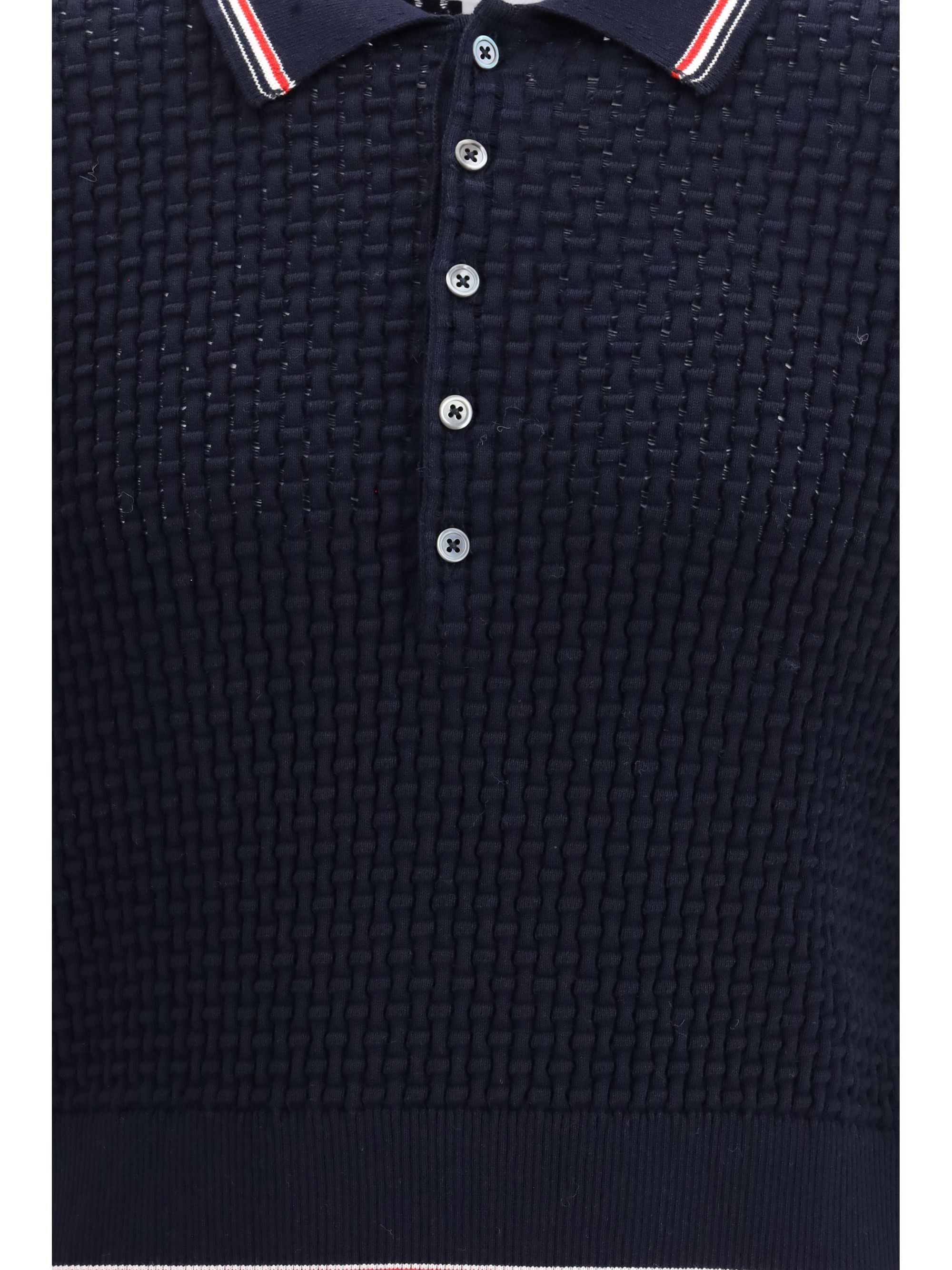 Thom Browne Woven cotton Polo Shirt Size US L / EU 52-54 / 3 - 3 Thumbnail