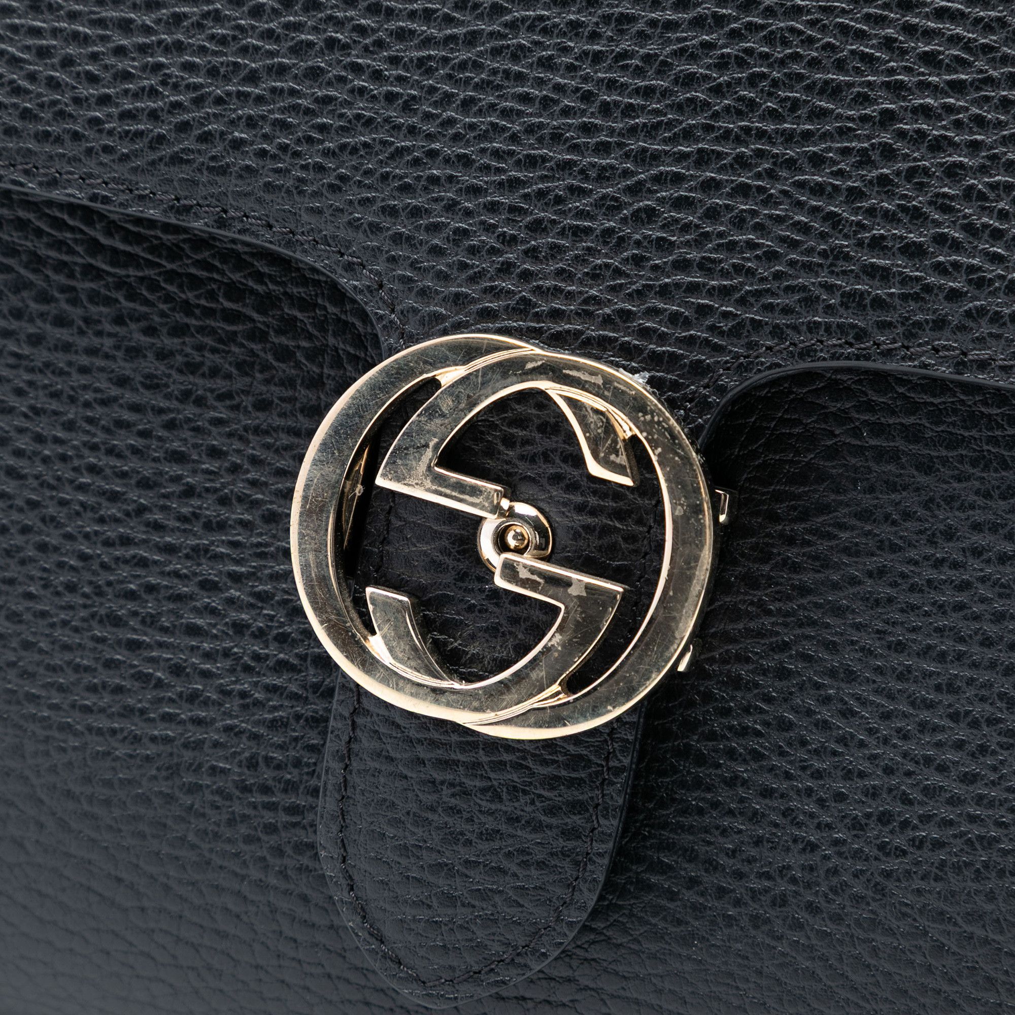 Gucci Gucci Medium Dollar Calf Interlocking G Satchel Size ONE SIZE - 6 Thumbnail