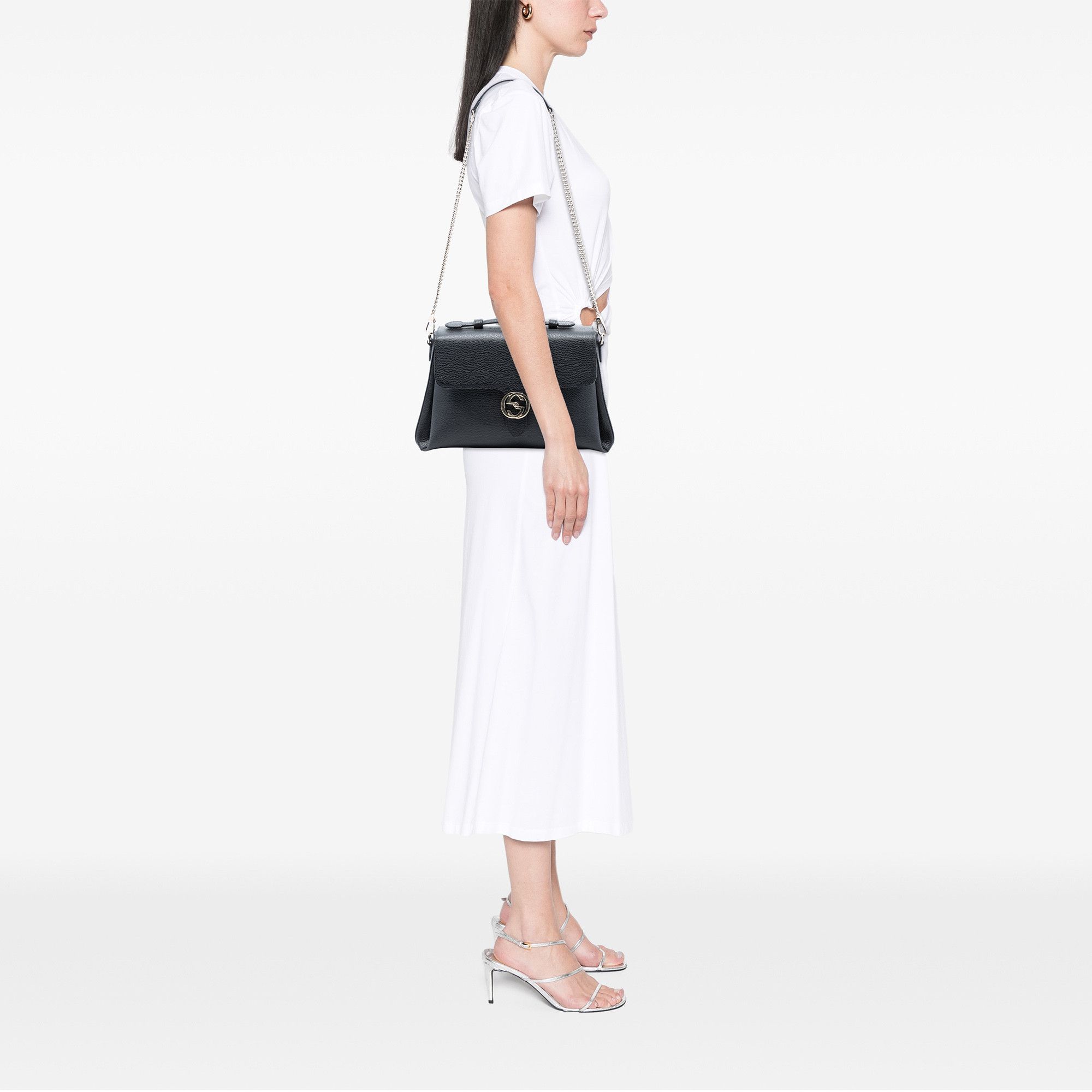Gucci Gucci Medium Dollar Calf Interlocking G Satchel Size ONE SIZE - 7 Thumbnail