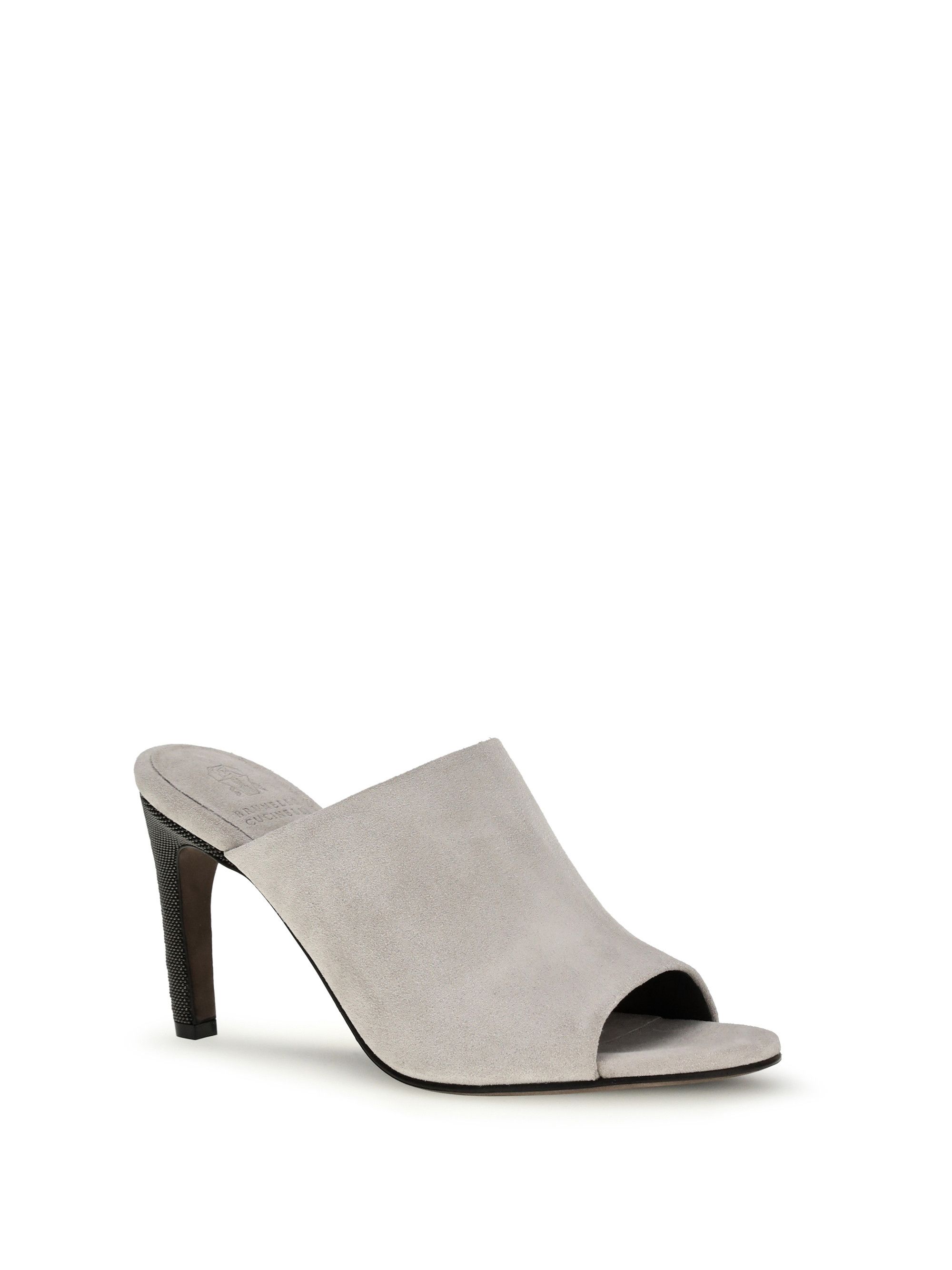 Brunello Cucinelli Suede Mules with Precious Heels Size US 6 / IT 36 - 2 Thumbnail