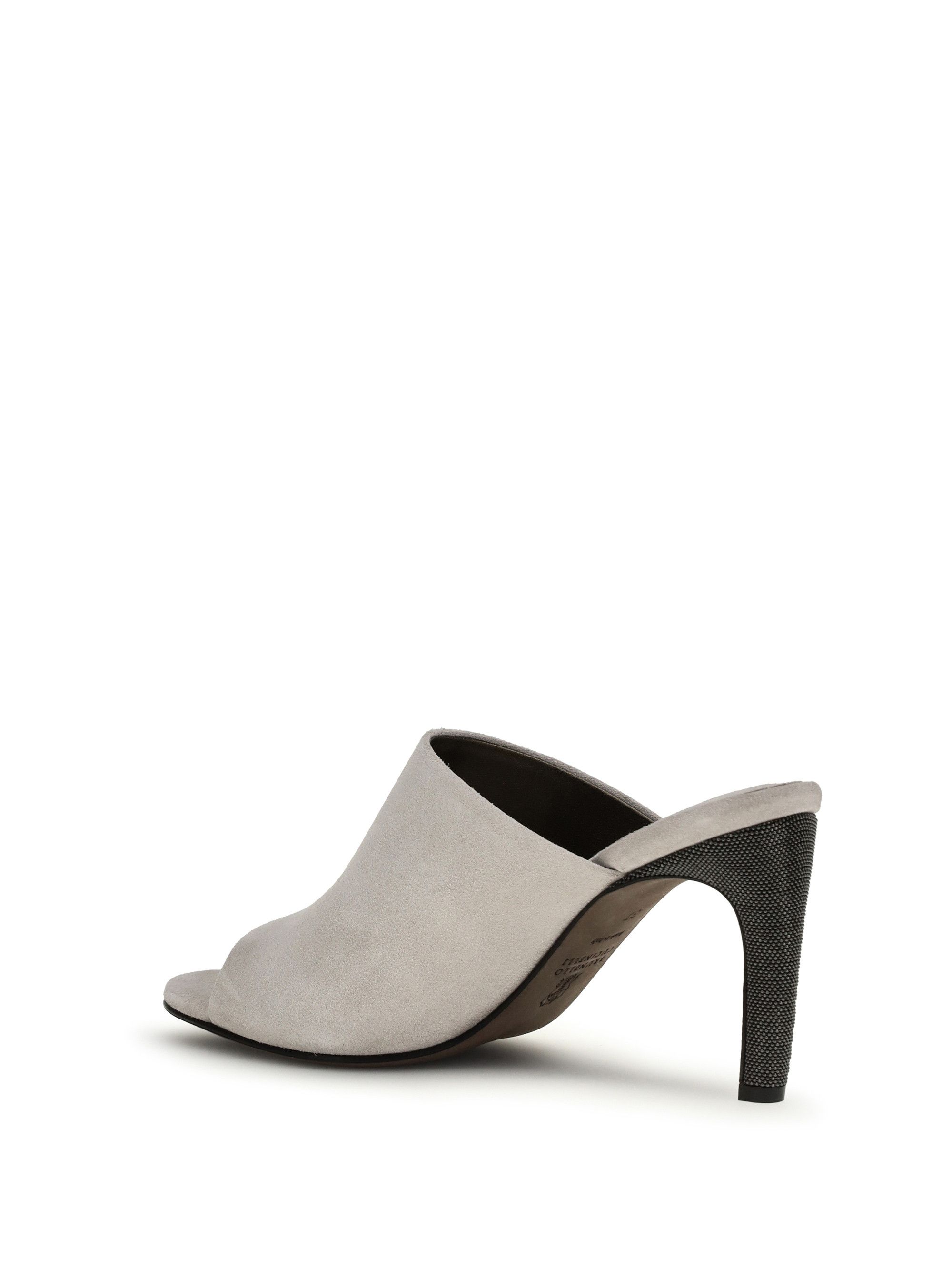 Brunello Cucinelli Suede Mules with Precious Heels Size US 8 / IT 38 - 3 Thumbnail