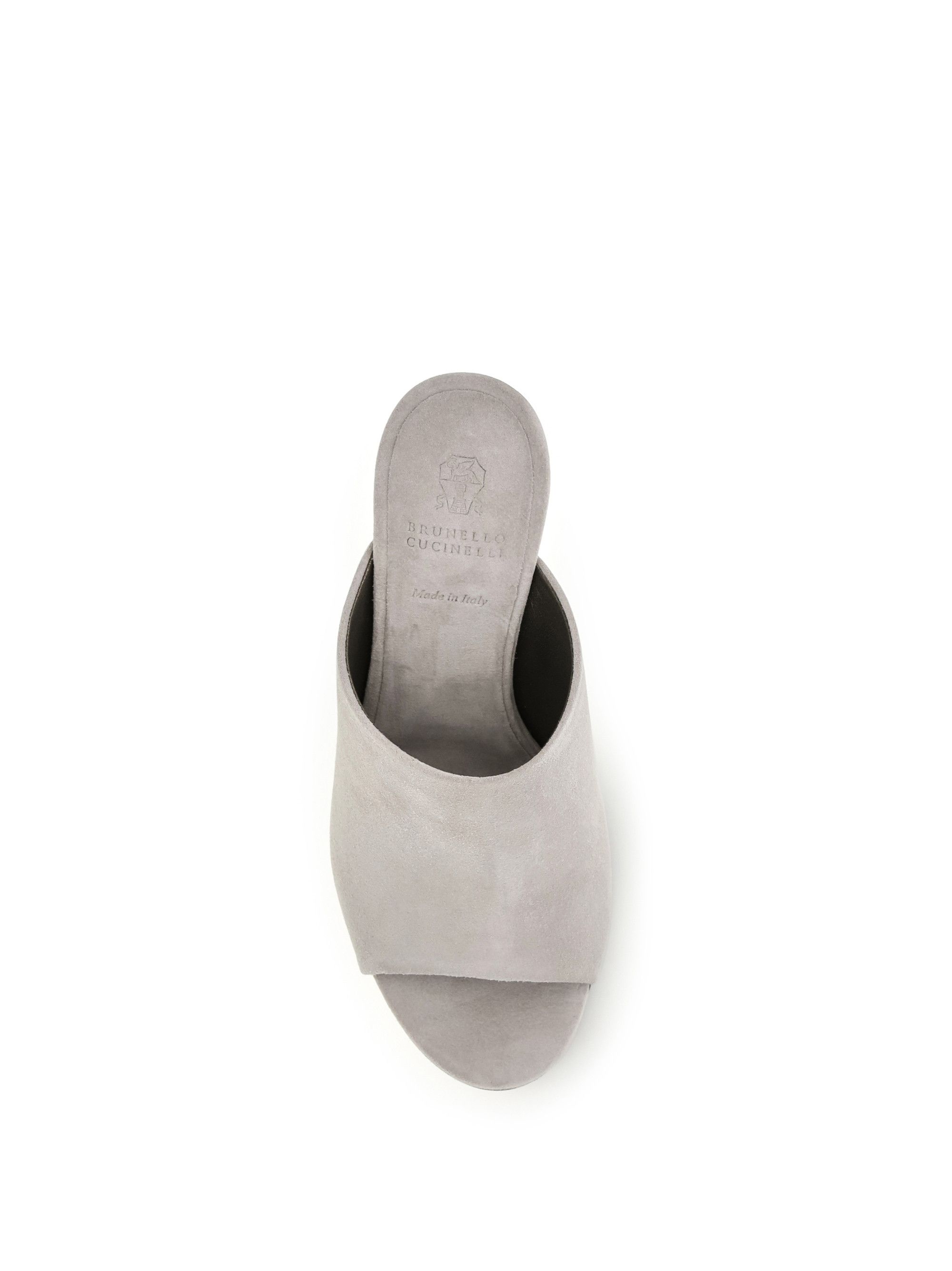 Brunello Cucinelli Suede Mules with Precious Heels Size US 11 / IT 41 - 4 Thumbnail